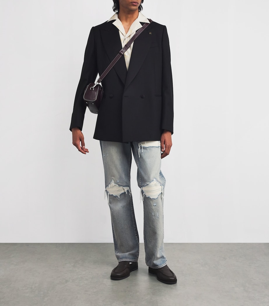 Distressed MX1 Straight Jeans ANTIQUE INDIGO Image 2