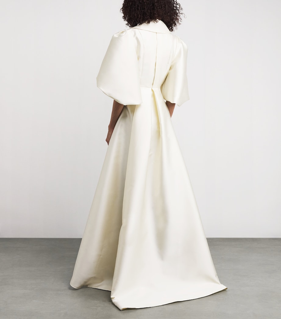 Satin Twill Martina Opera Coat IVORY Image 3