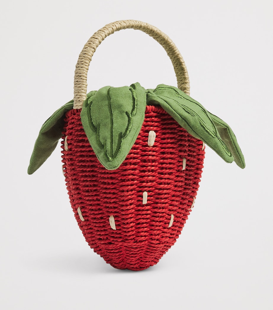 Harrods Wicker Strawberry Bag Red Image 2