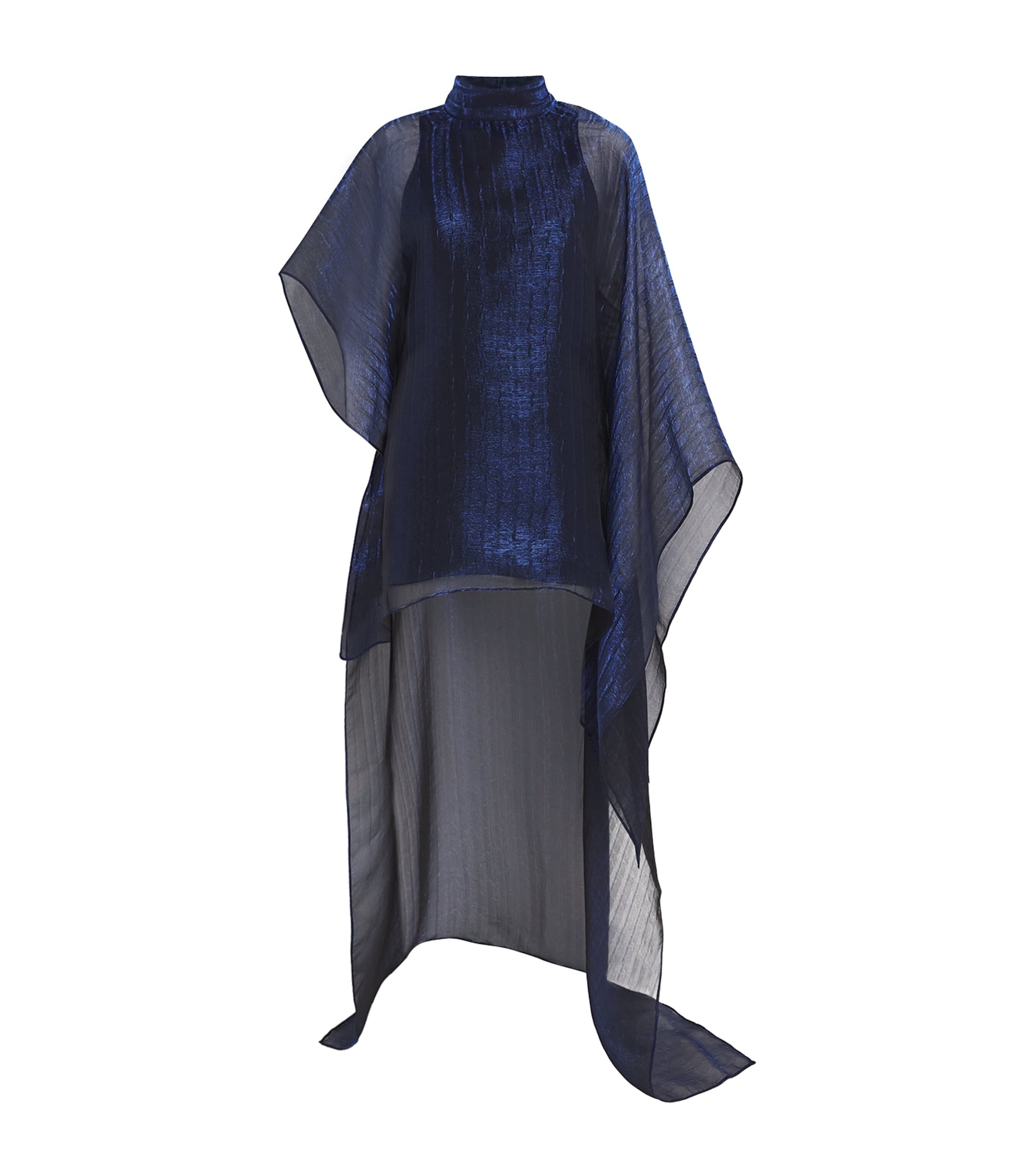 Taller Marmo Navy Organza Asymmetric Dallas Kaftan Mini Dress | Harrods US