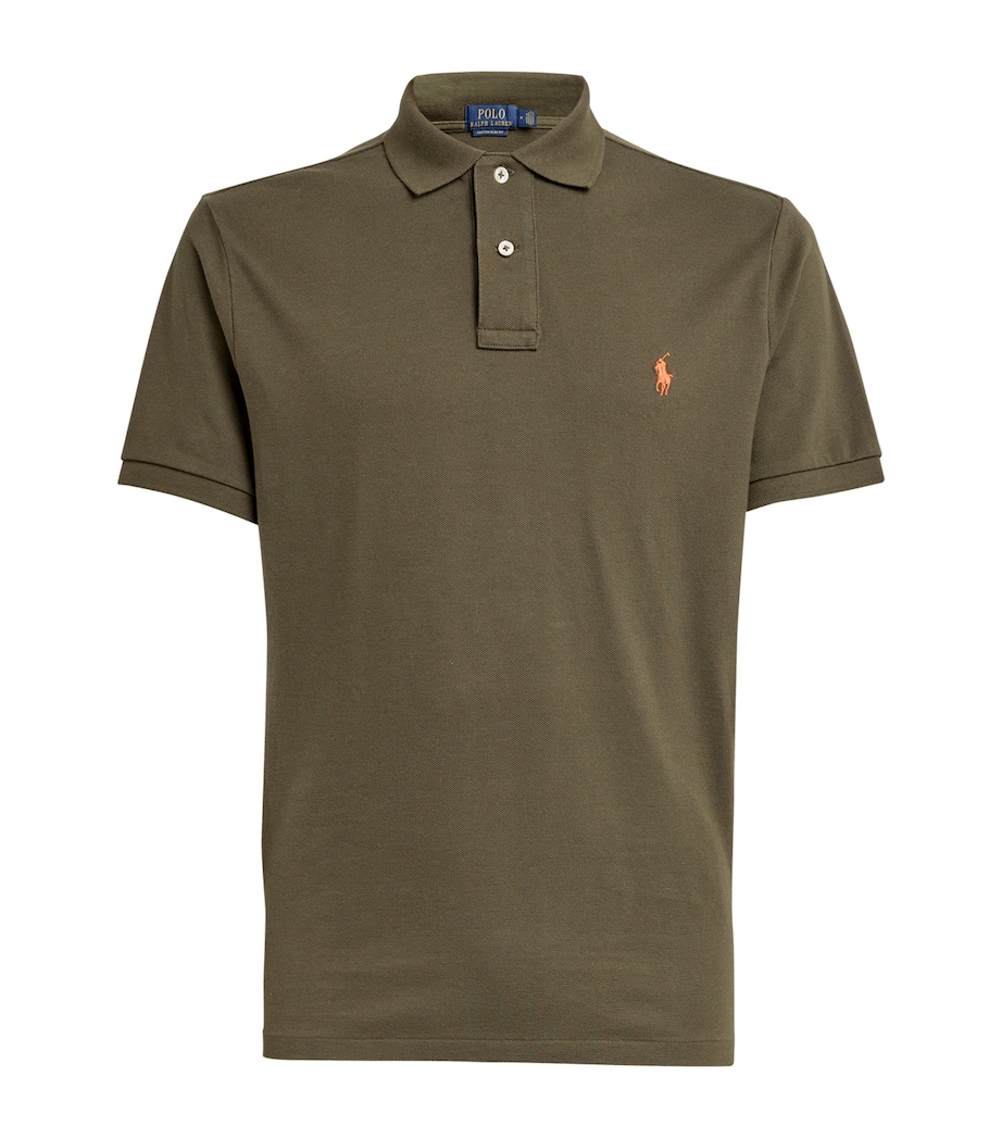 Cotton Mesh Polo Shirt GREEN Image 1