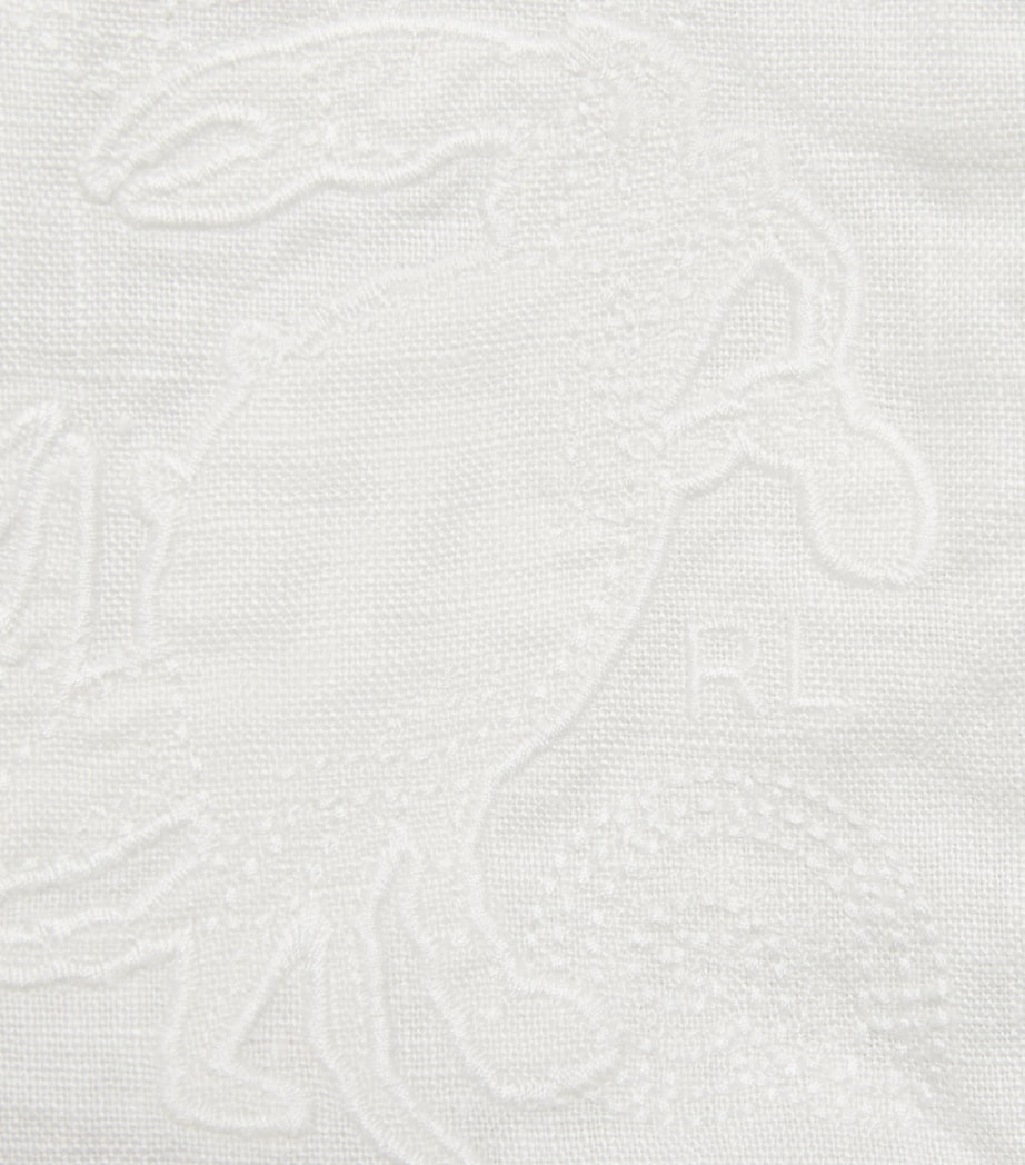 Ralph Lauren Kids Linen Hat and Playsuit Set (3-24 Months) Prchmnt Cr Image 3
