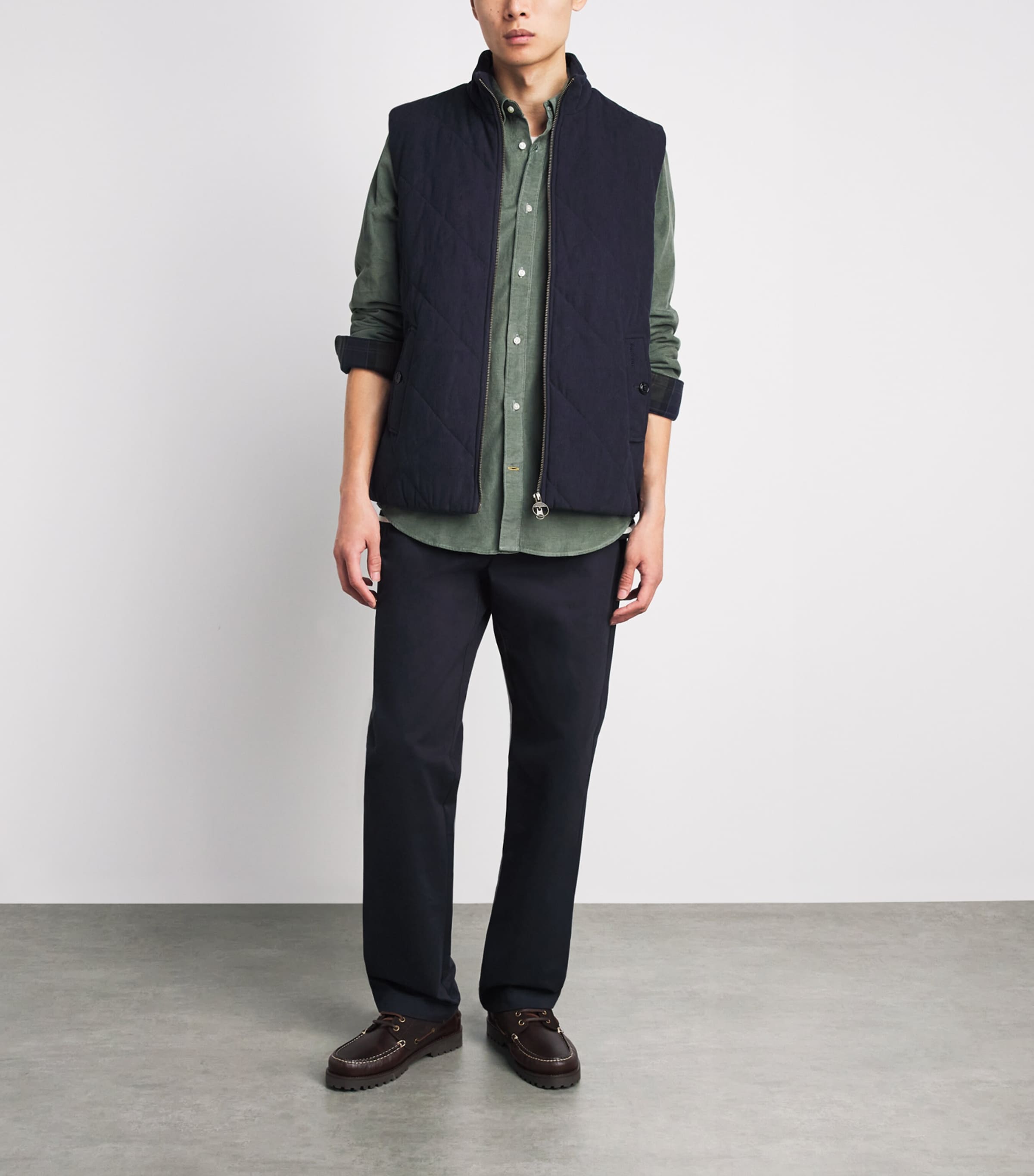 Barbour Mens Cotton Ramsey Tailored Shirt Agave Green Image 2