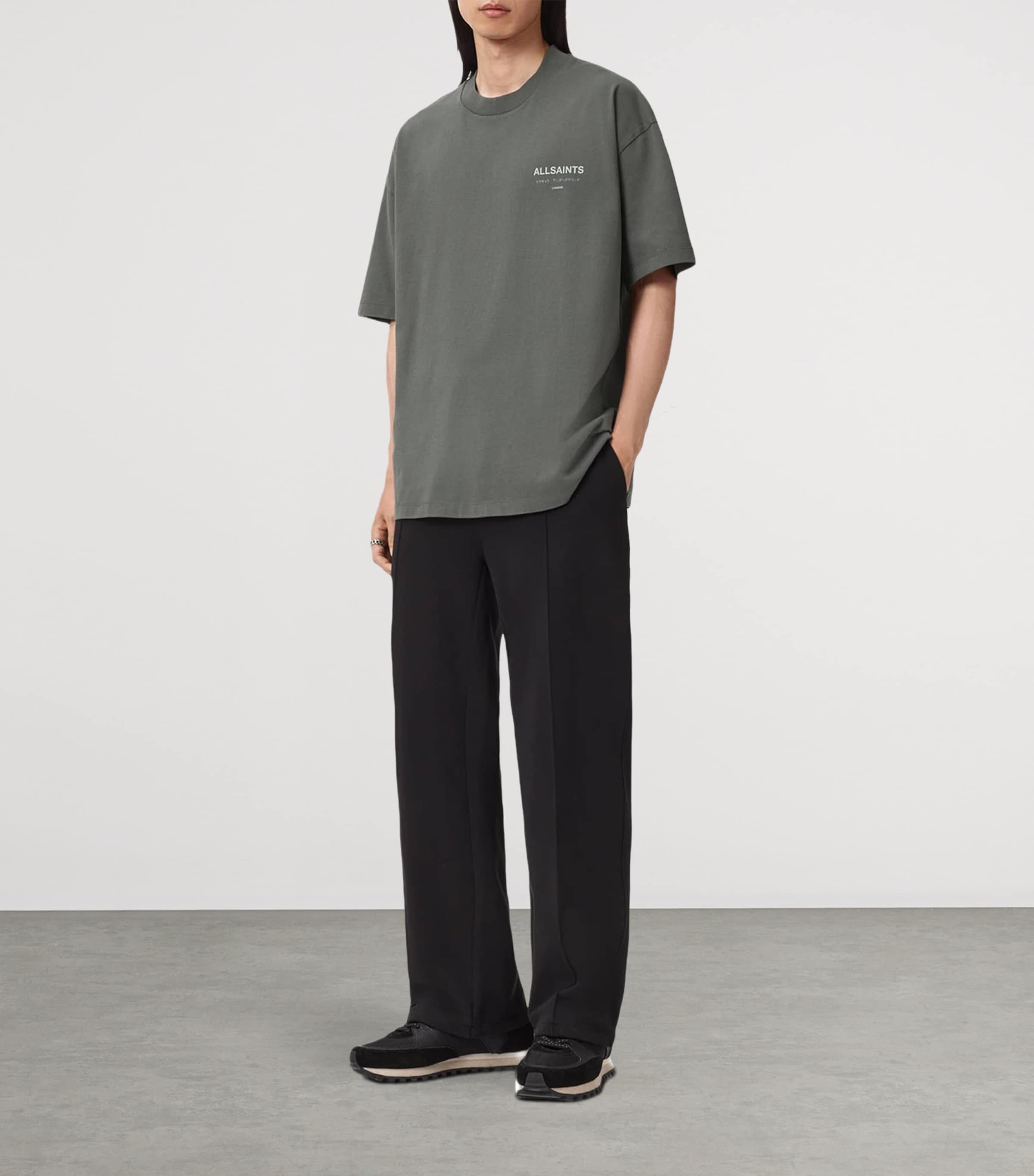 Organic Cotton Underground Print T-Shirt GARNET GREEN Image 2