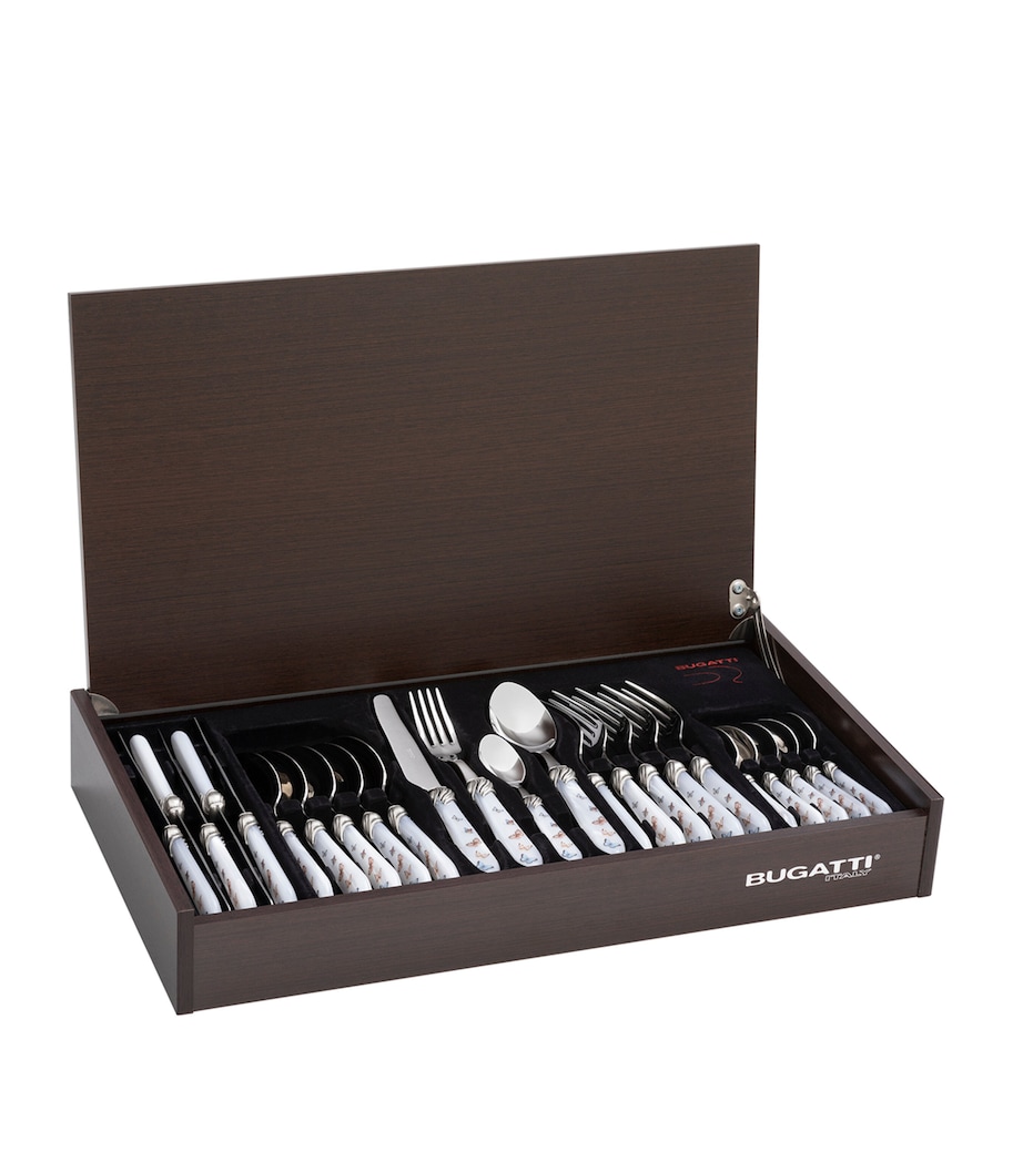 Butterfly Stainless Steel 24-Piece Cutlery Set WHITE Image 2