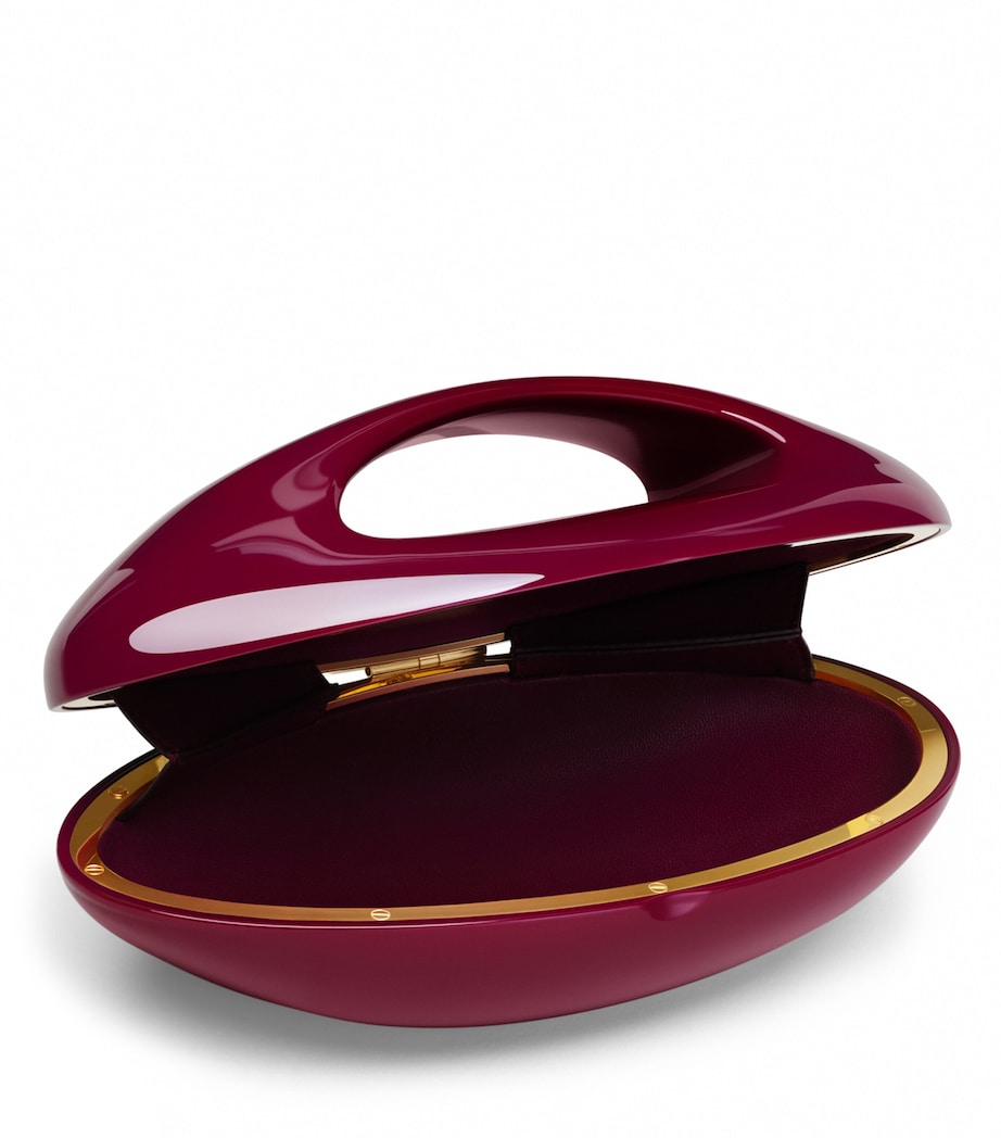 Alaïa Sculptural Clutch Bag Bordeaux Image 7