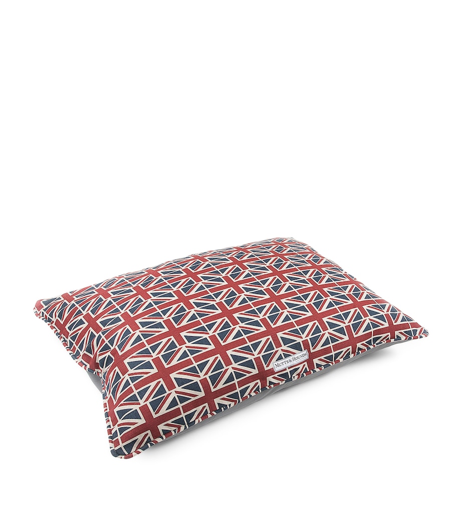 Mutts And Hounds Union Jack Pillow Dog Bed (Large) Red/blue/cream Image 1