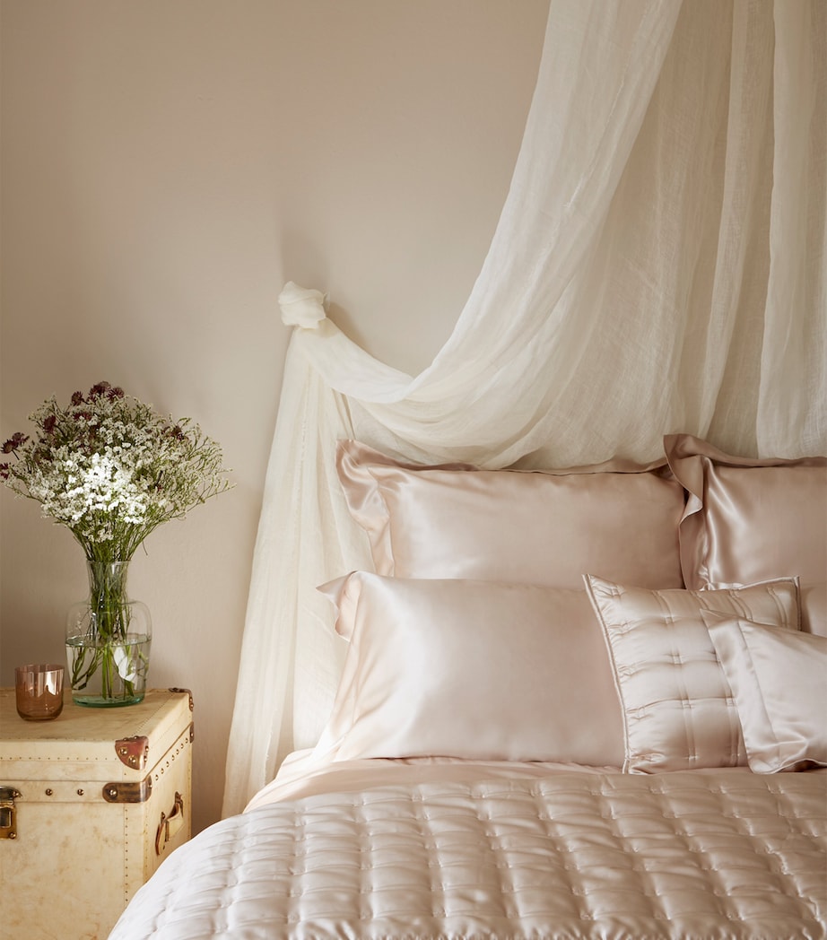 Silk Square Pillowcase (65cm x 65cm) BLUSH Image 3