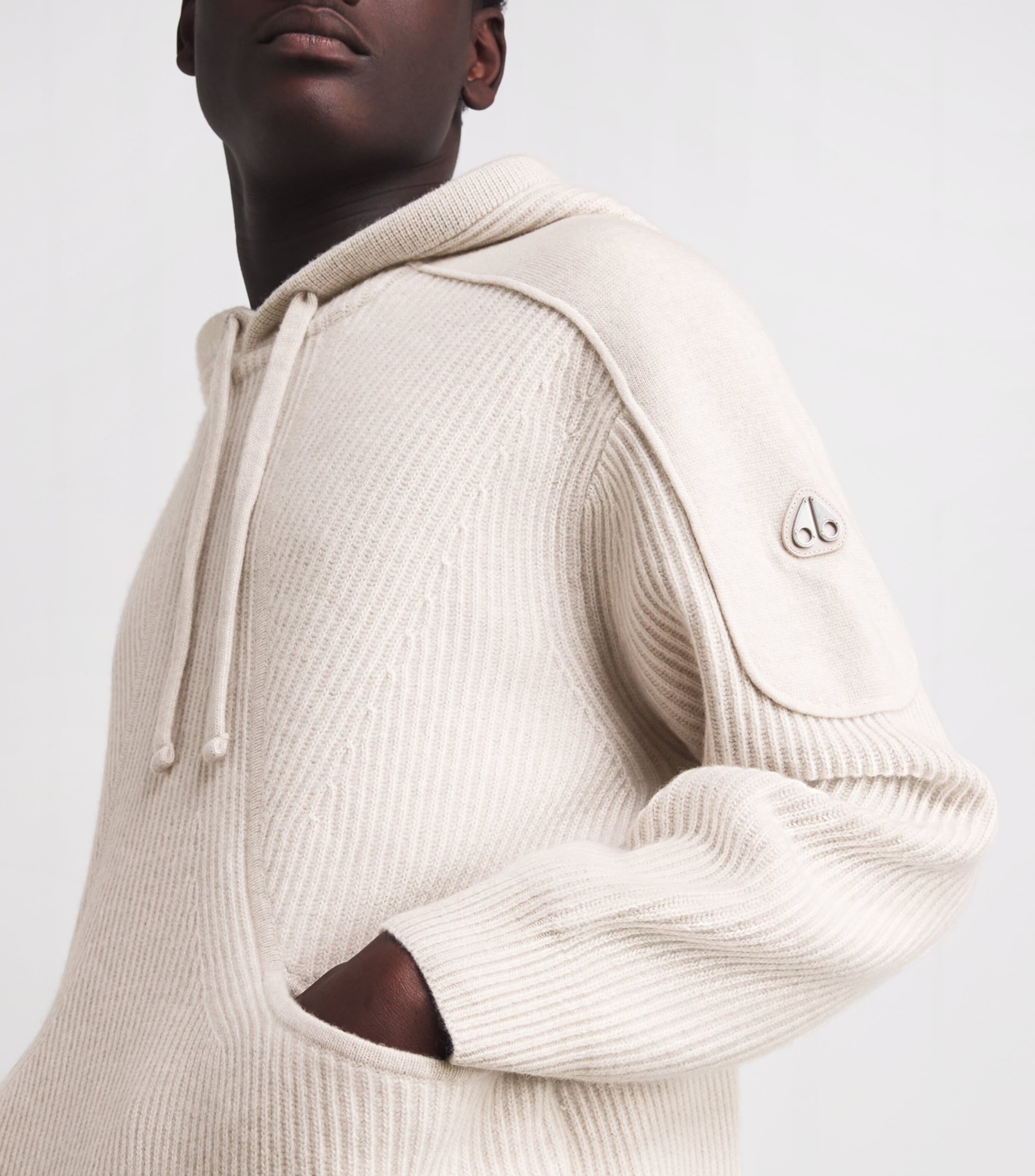 Wool Knitted Colson Hoodie ALABASTER - 1728 Image 6