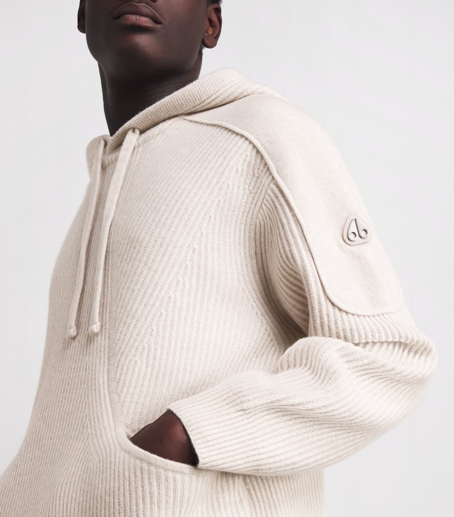 Wool Knitted Colson Hoodie ALABASTER - 1728 Image 6