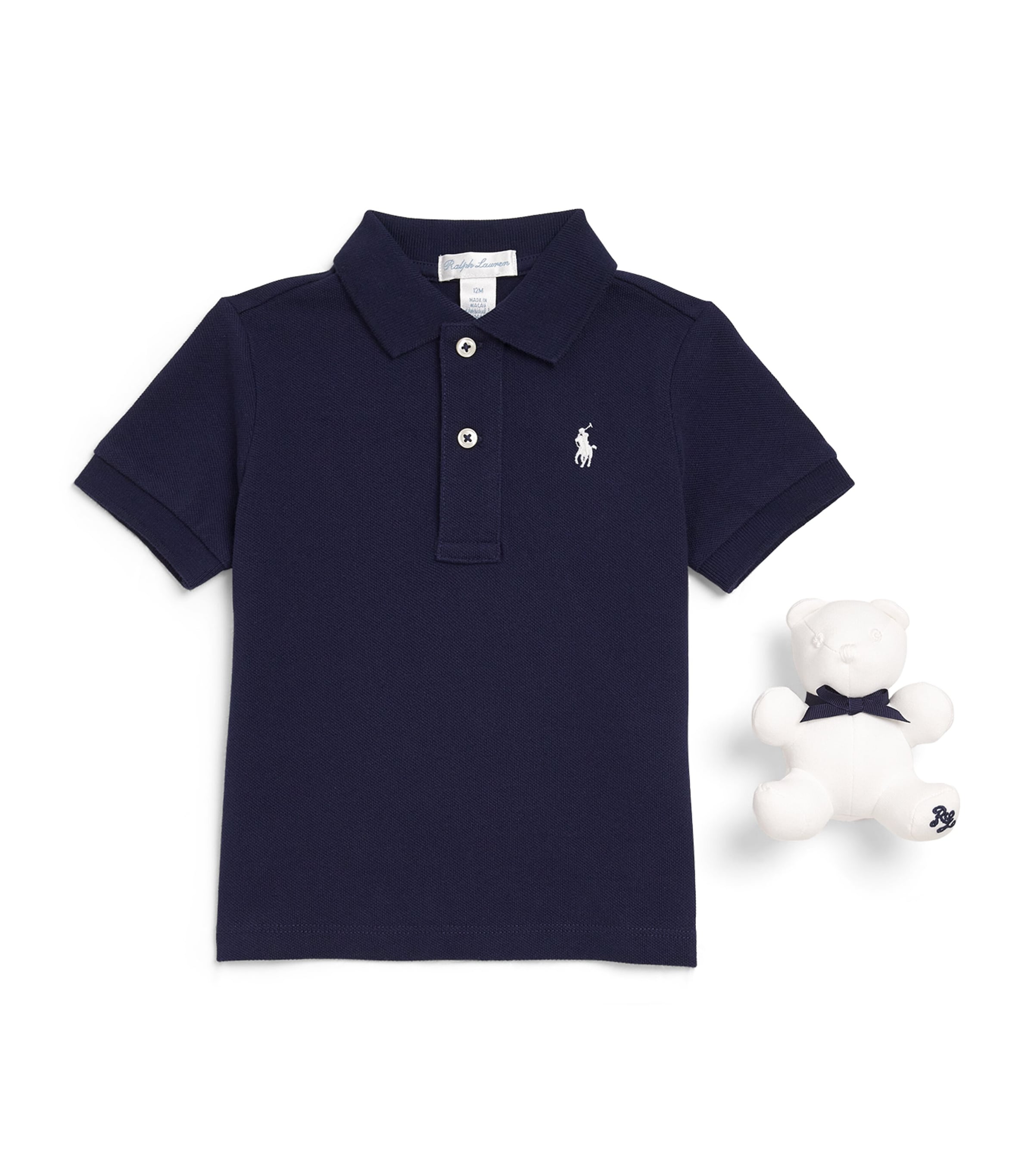 Polo Ralph Lauren Bear Box Baby Gift Set In Navy