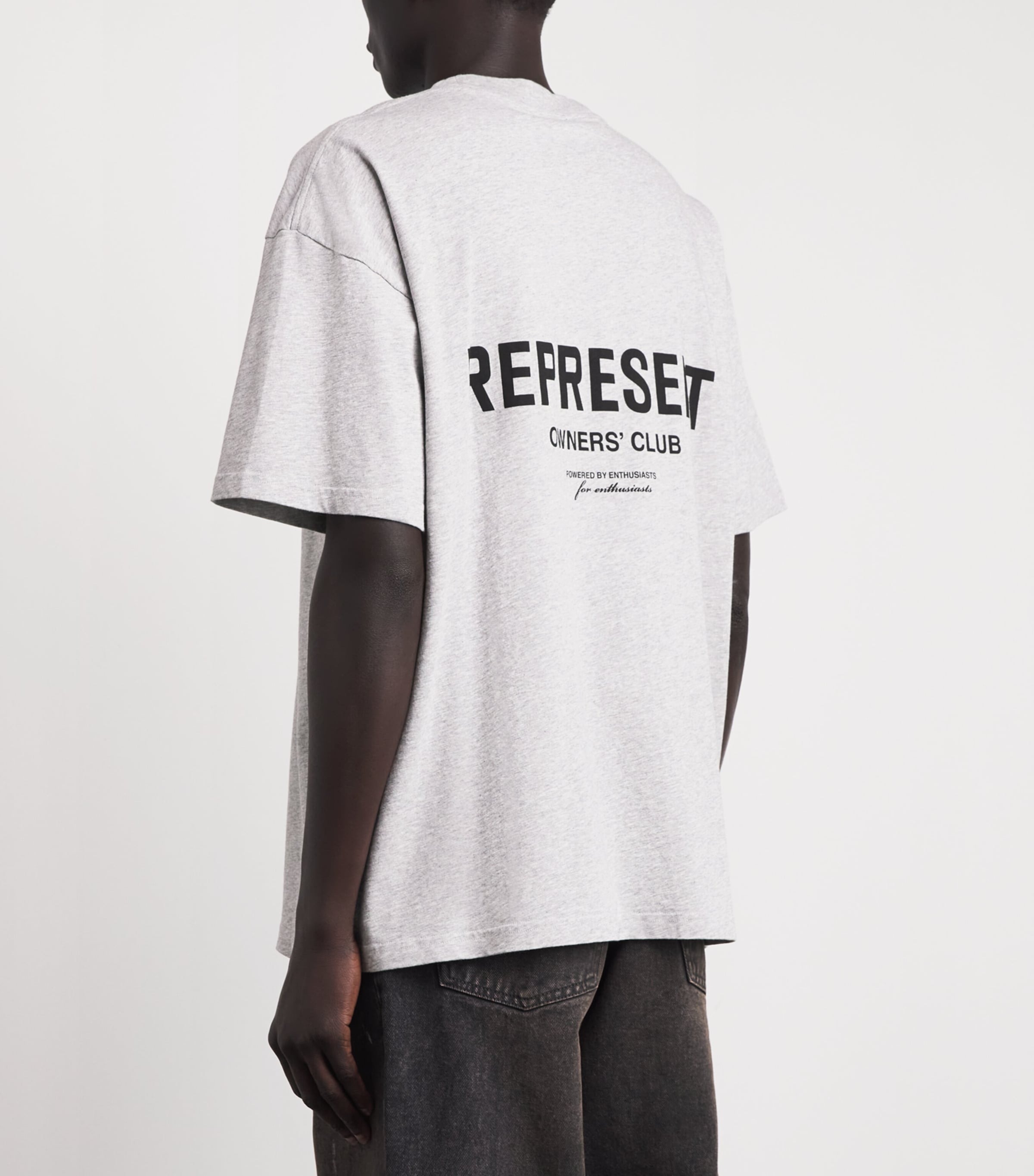 Represent Mens Owners Club T-Shirt Ash Grey/balck Image 5