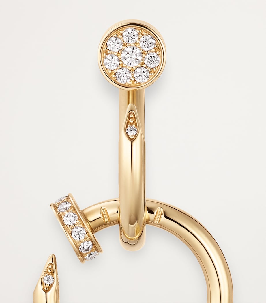 Yellow Gold and Diamond Juste un Clou Earrings YELLOW GOLD Image 7