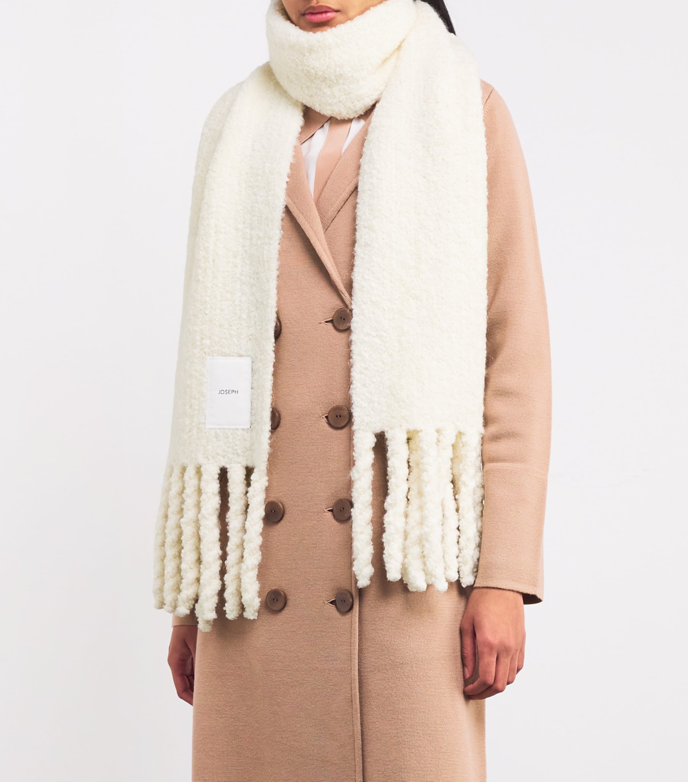 Bouclé Knit Scarf IVORY Image 4