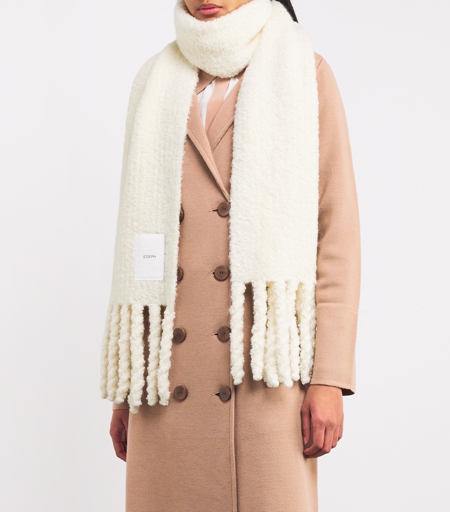 Bouclé Knit Scarf IVORY Image 4