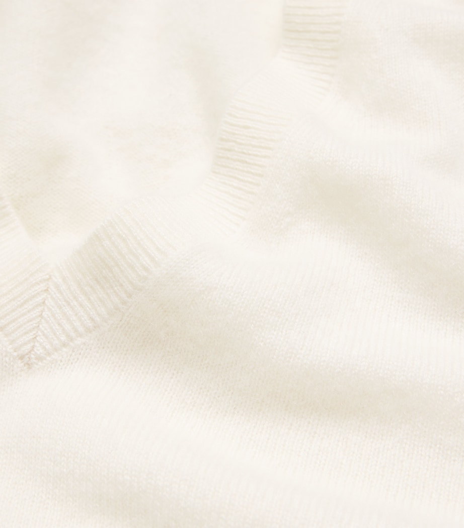 Cashmere V-Neck Sweater IVORY Image 5