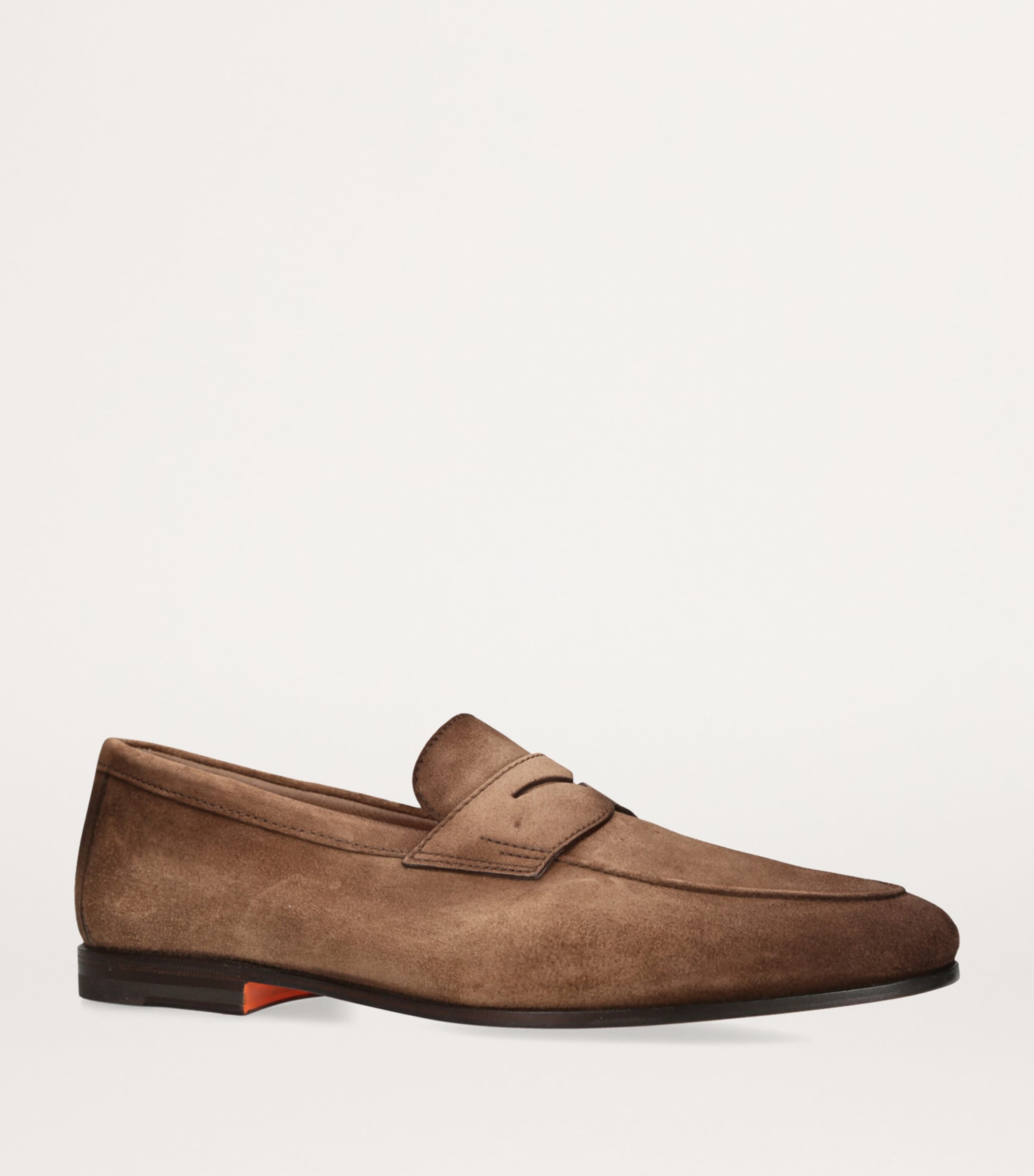 Suede Carlos Penny Loafers MID BROWN Image 3