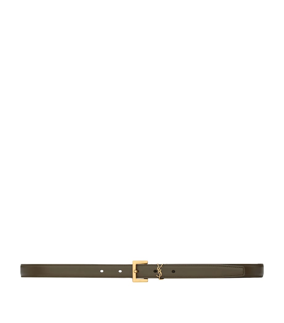 Saint Laurent Leather Monogram Belt Image 1