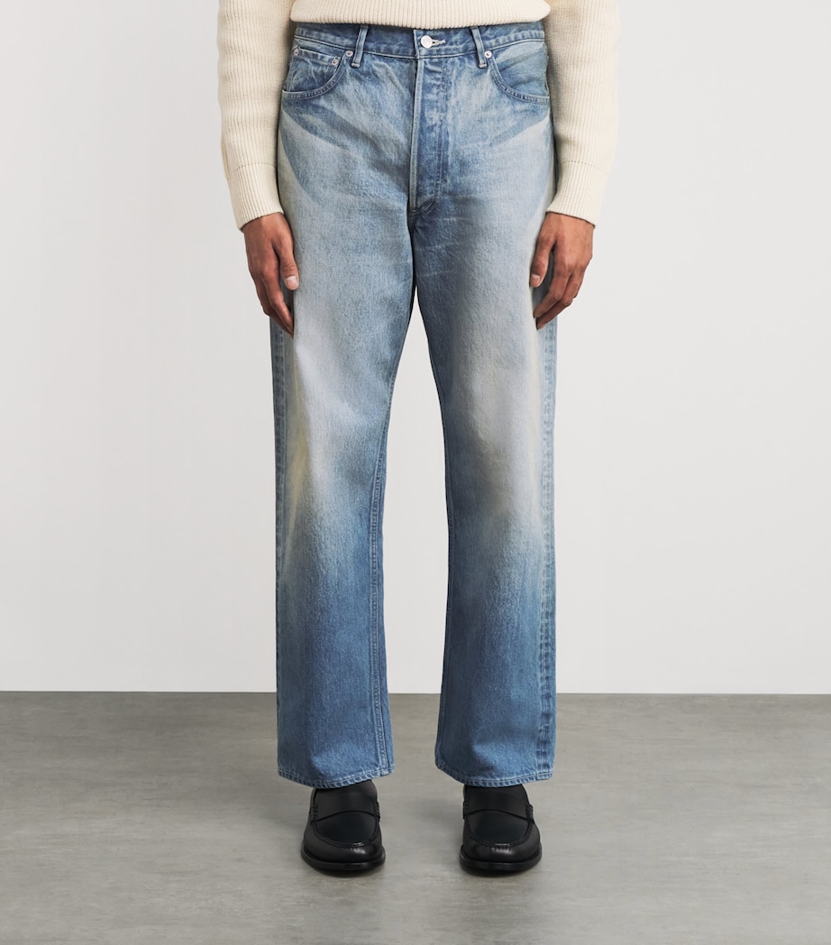 Faded Selvedge Wide-Leg Jeans FADED INDIGO Image 3