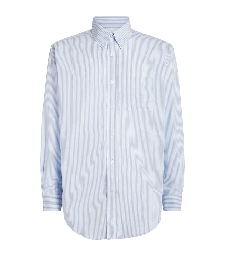 Cotton Stripe Shirt LBE / LIGHT BLUE Image 1