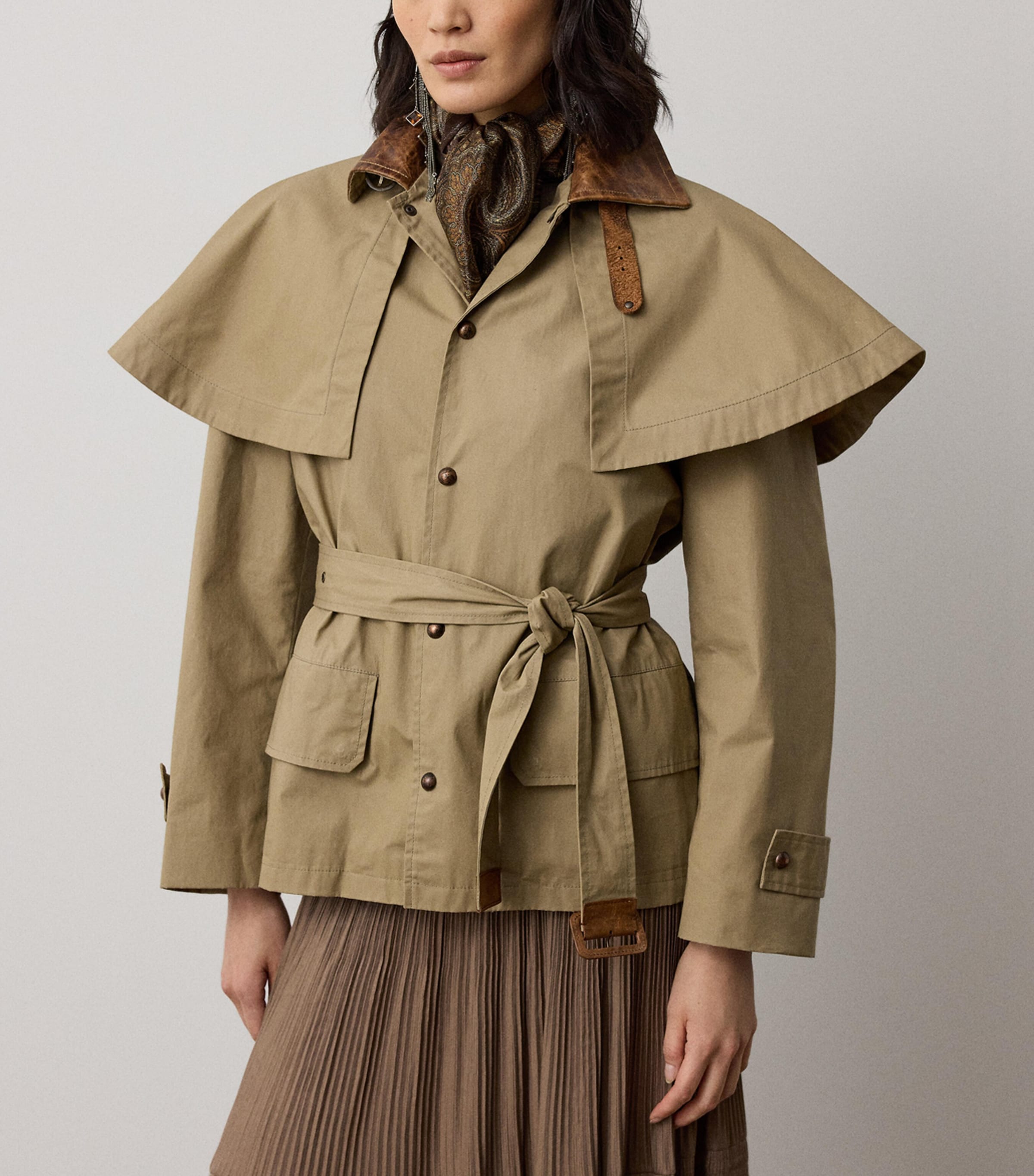 Ralph Lauren Collection Brown Brannigan Short Trench Coat | Harrods US