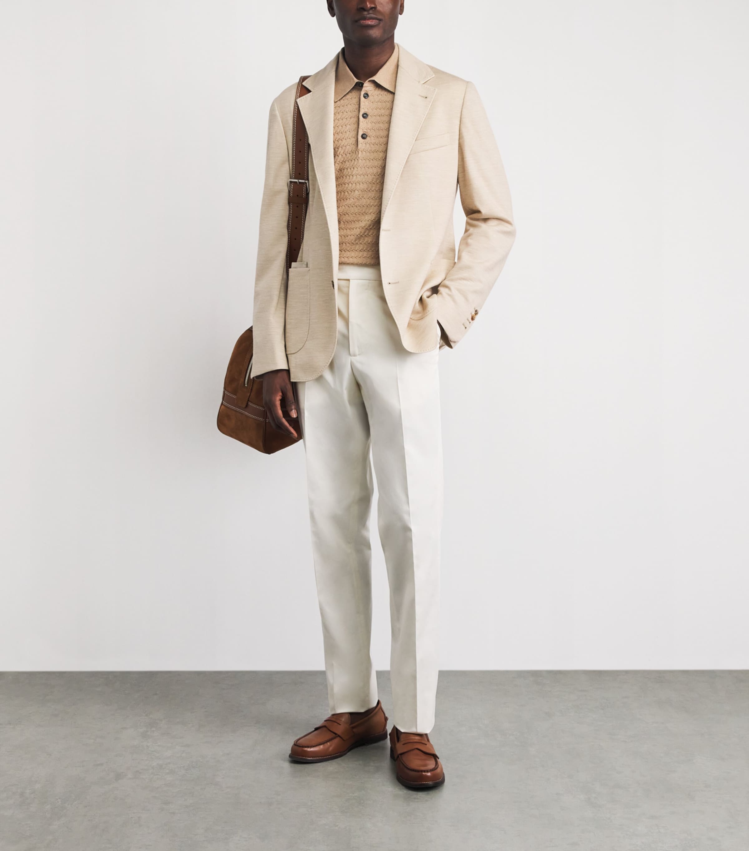 Virgin Wool-Silk-Linen Blazer 2/23 SAND Image 2