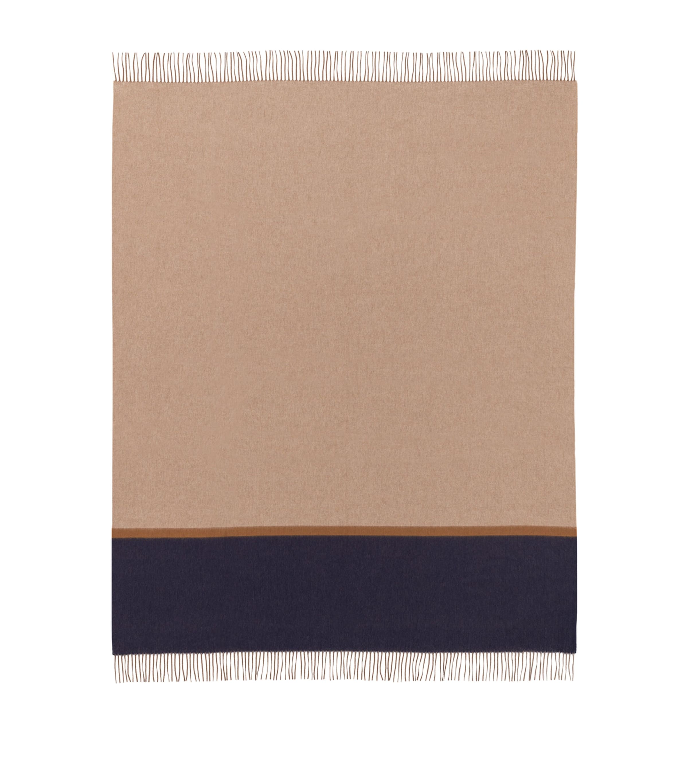 Begg X Co Cashmere Arran Borderland Throw In Navy