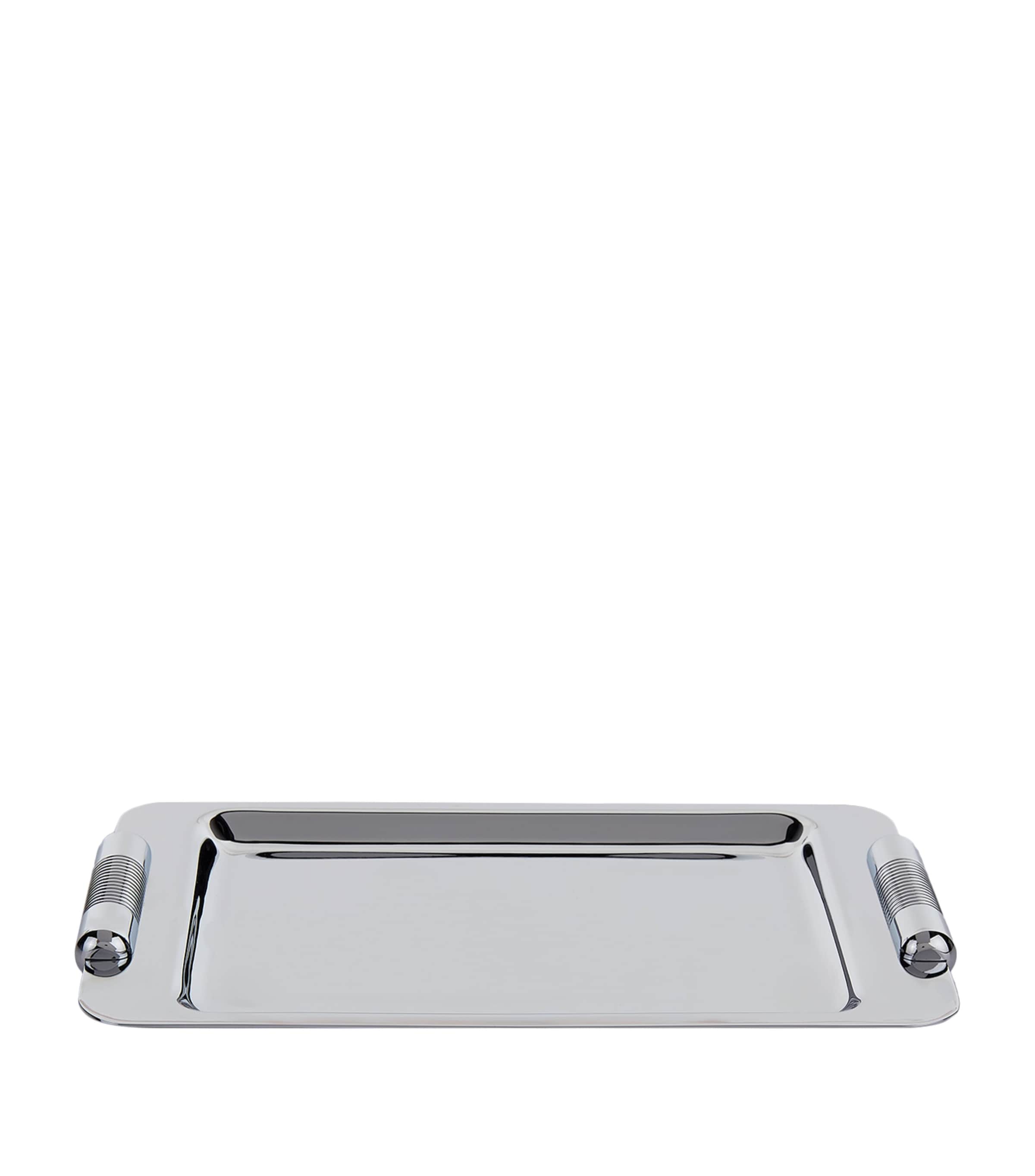 Zodiac Cylinder Chrome Tray In Silver