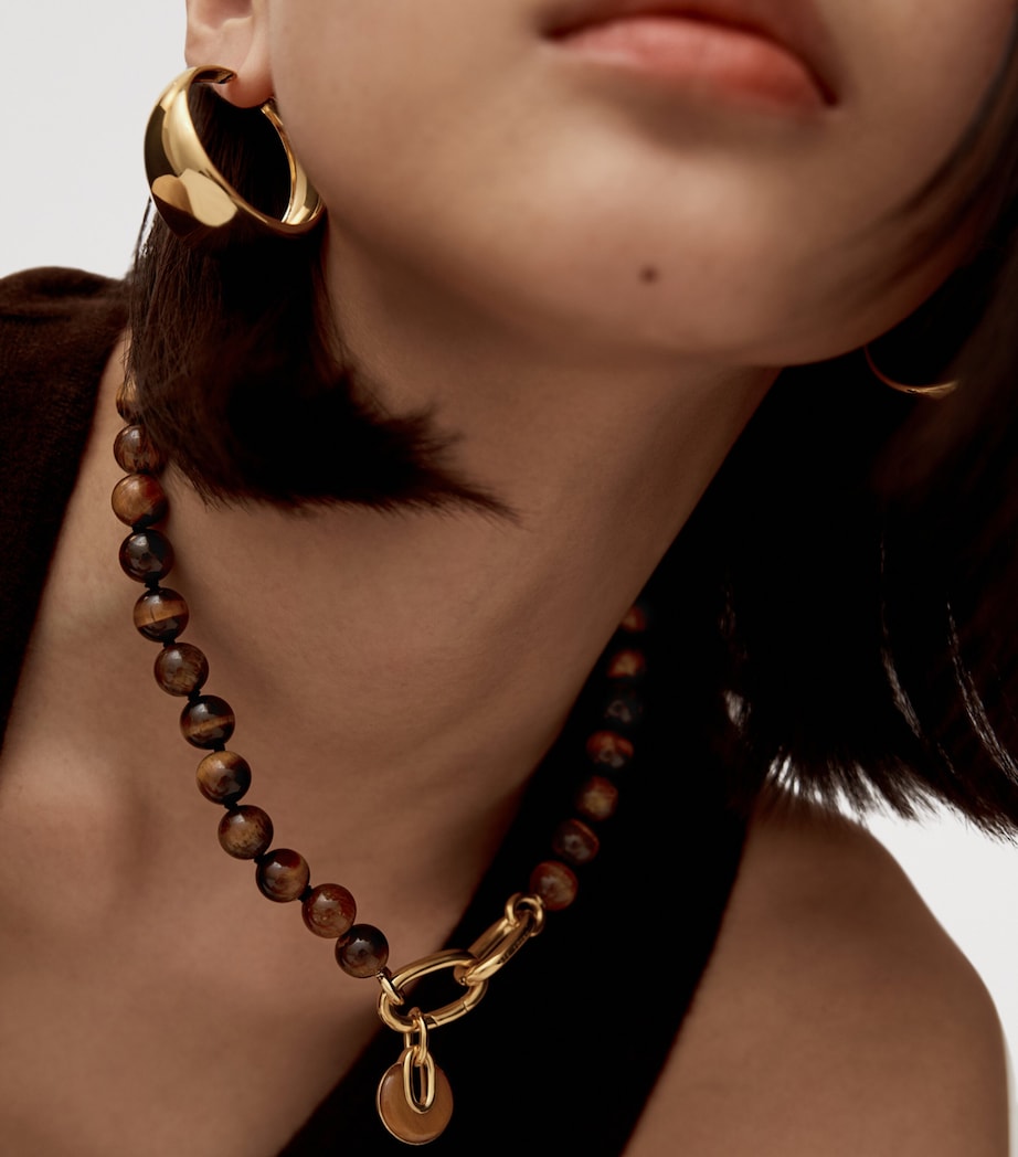 Monica Vinader Gold Vermeil and Tiger’s Eye Kate Young Bead Necklace Gold Vermeil Image 2