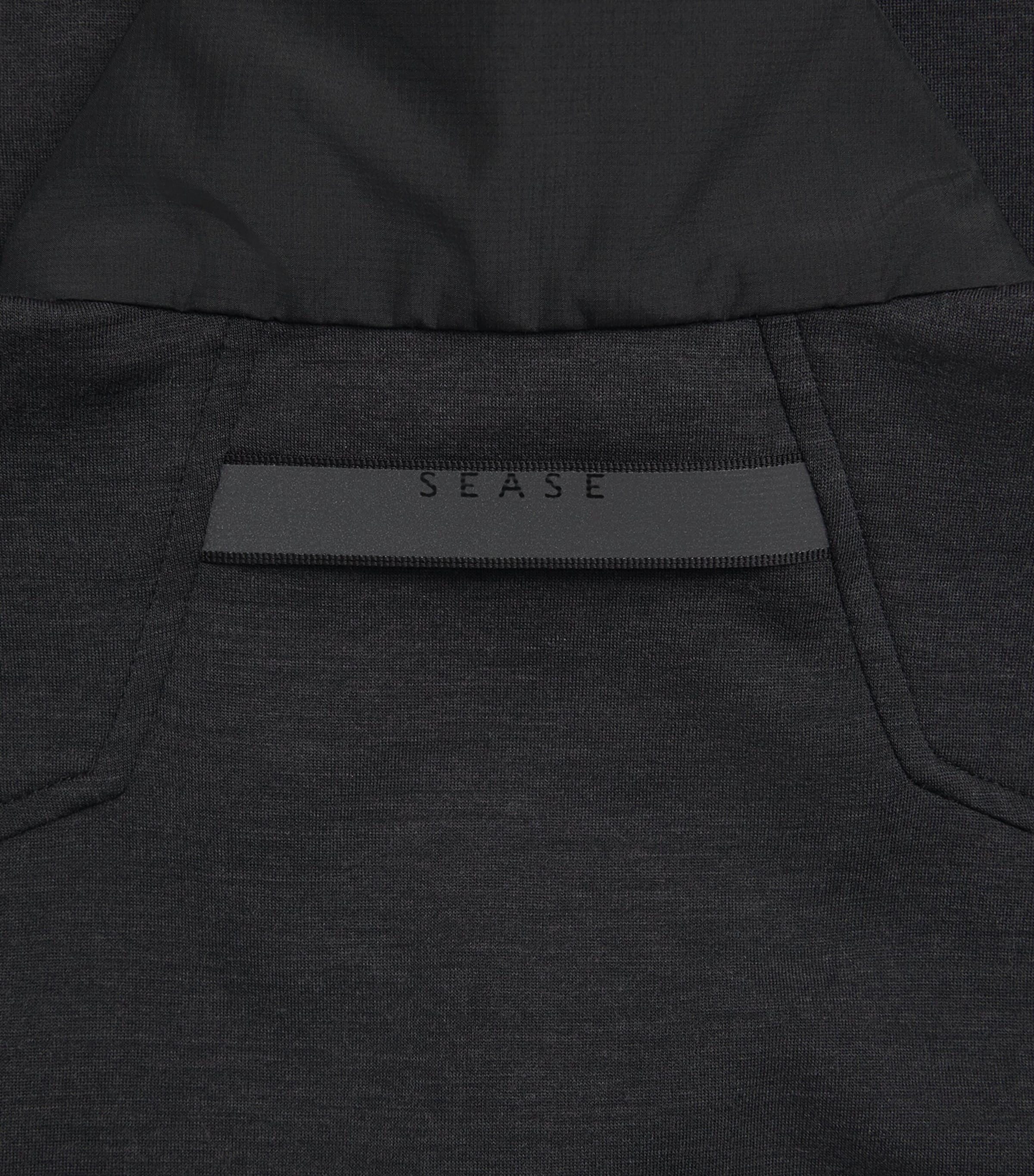 Sease Mens Virgin Wool-Blend Explorer Zip-Up Sweatshirt Lead Grey Image 6