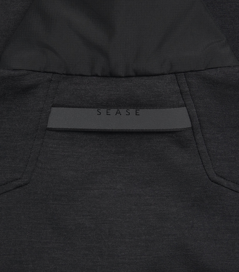 Sease Mens Virgin Wool-Blend Explorer Zip-Up Sweatshirt Lead Grey Image 6