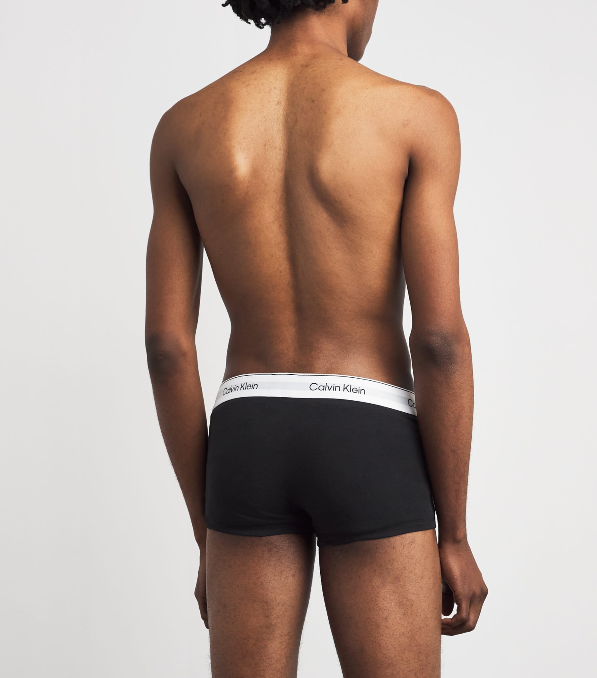 Calvin Klein Mens Cotton Stretch Icon Low-Rise Trunks (Pack of 3) Multi Image 3
