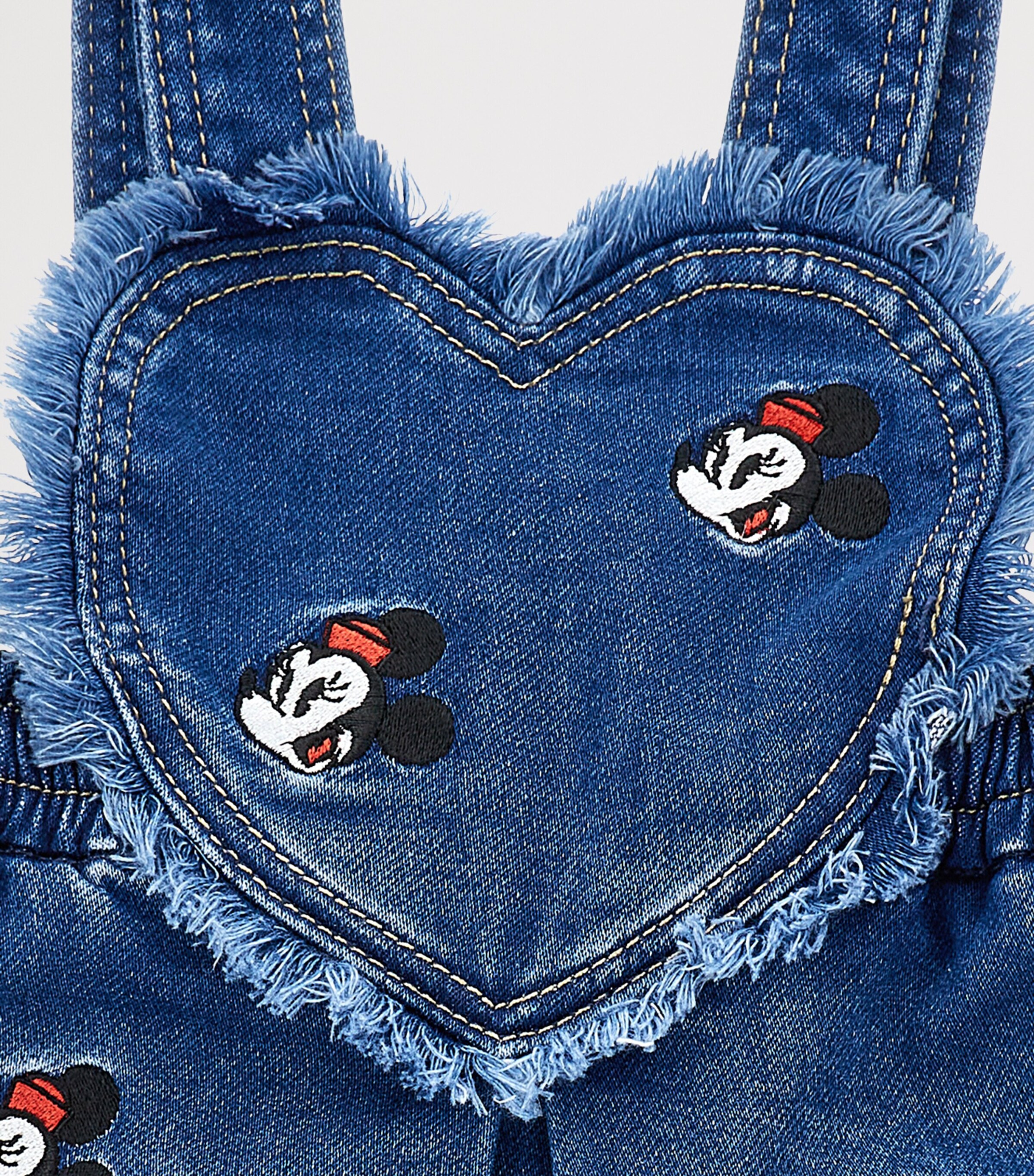 Minnie Mouse Dungaree Dress (3-36 Months) BLU STONE DENIM Image 3