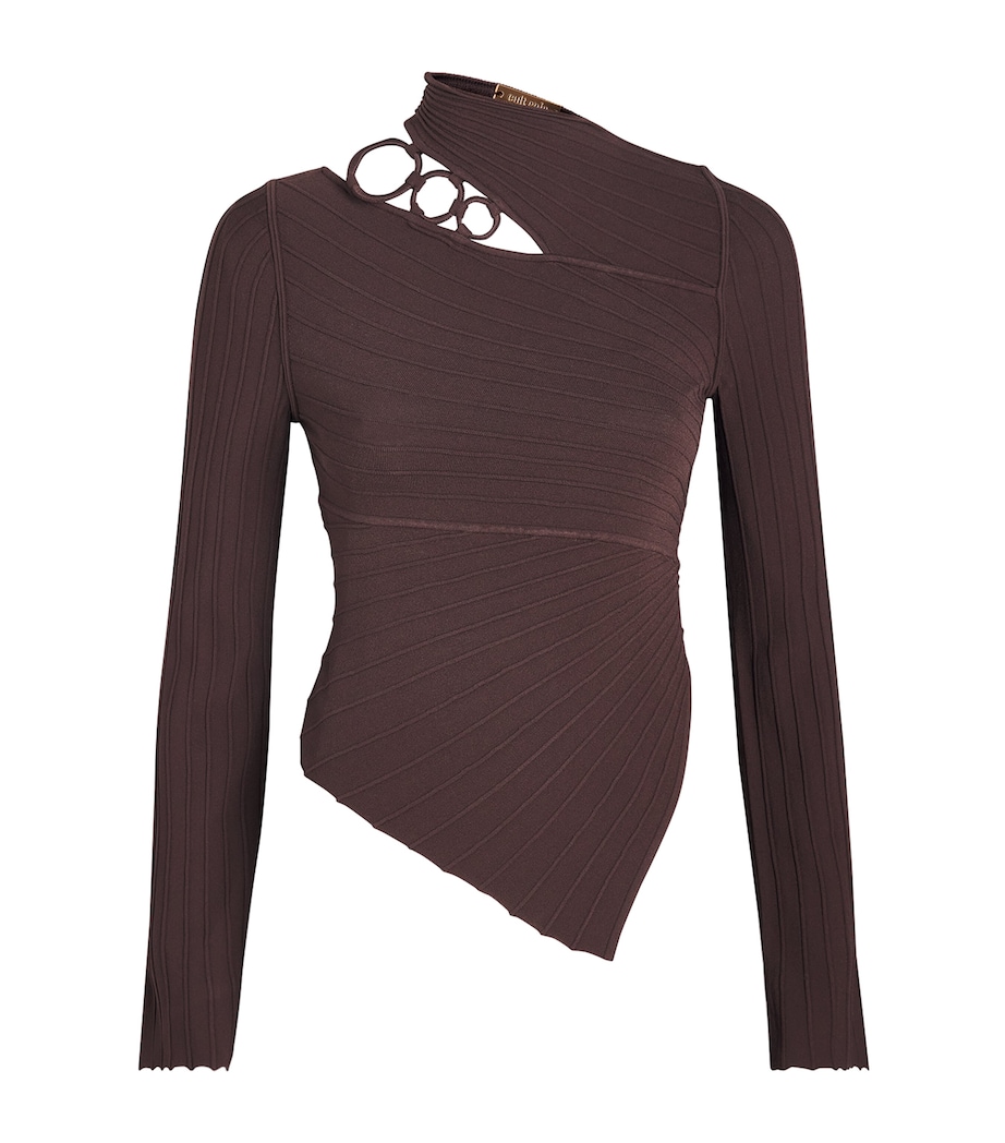 Cult Gaia Womens Knitted Tayla Top Luwak Image 1