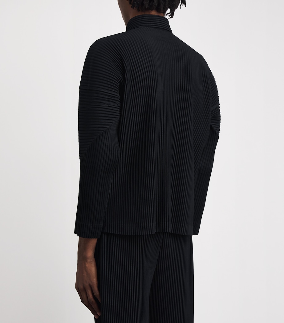 Pleated Shirt 15-BLACK Image 4