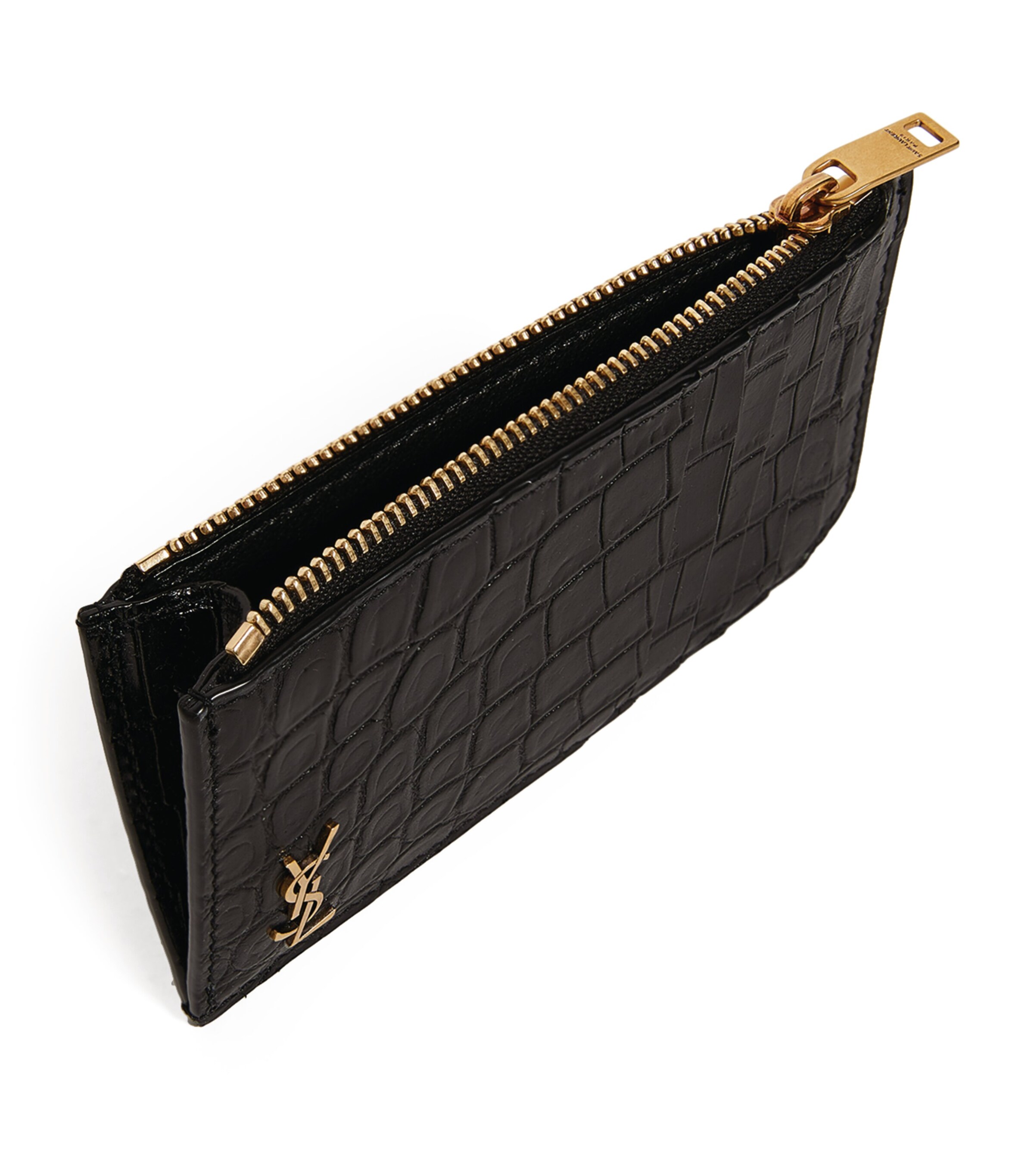 Croc-Embossed Monogram Card Holder 1000 Image 2