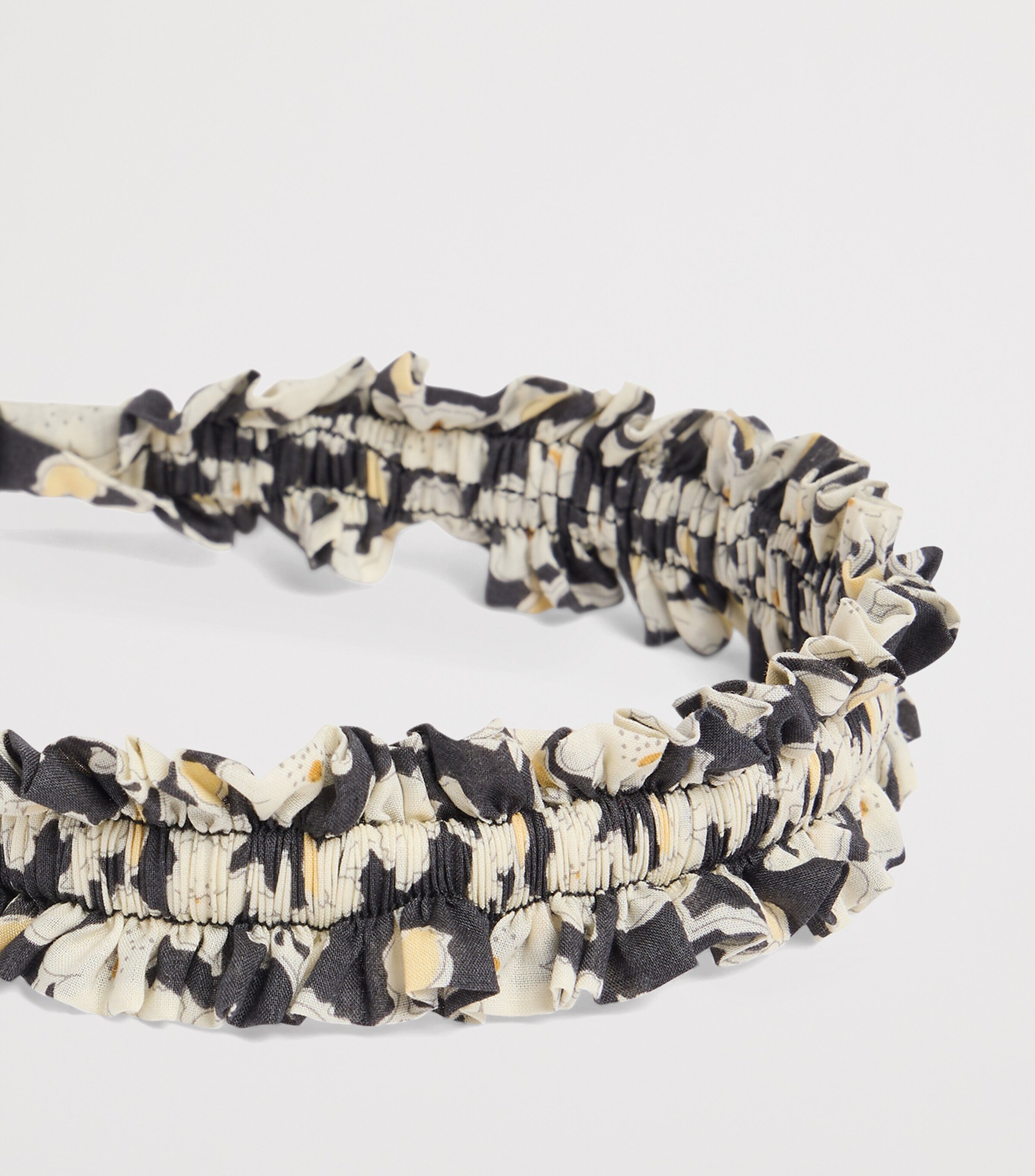 Floral Cotton Headband FLEURS NOIR Image 2