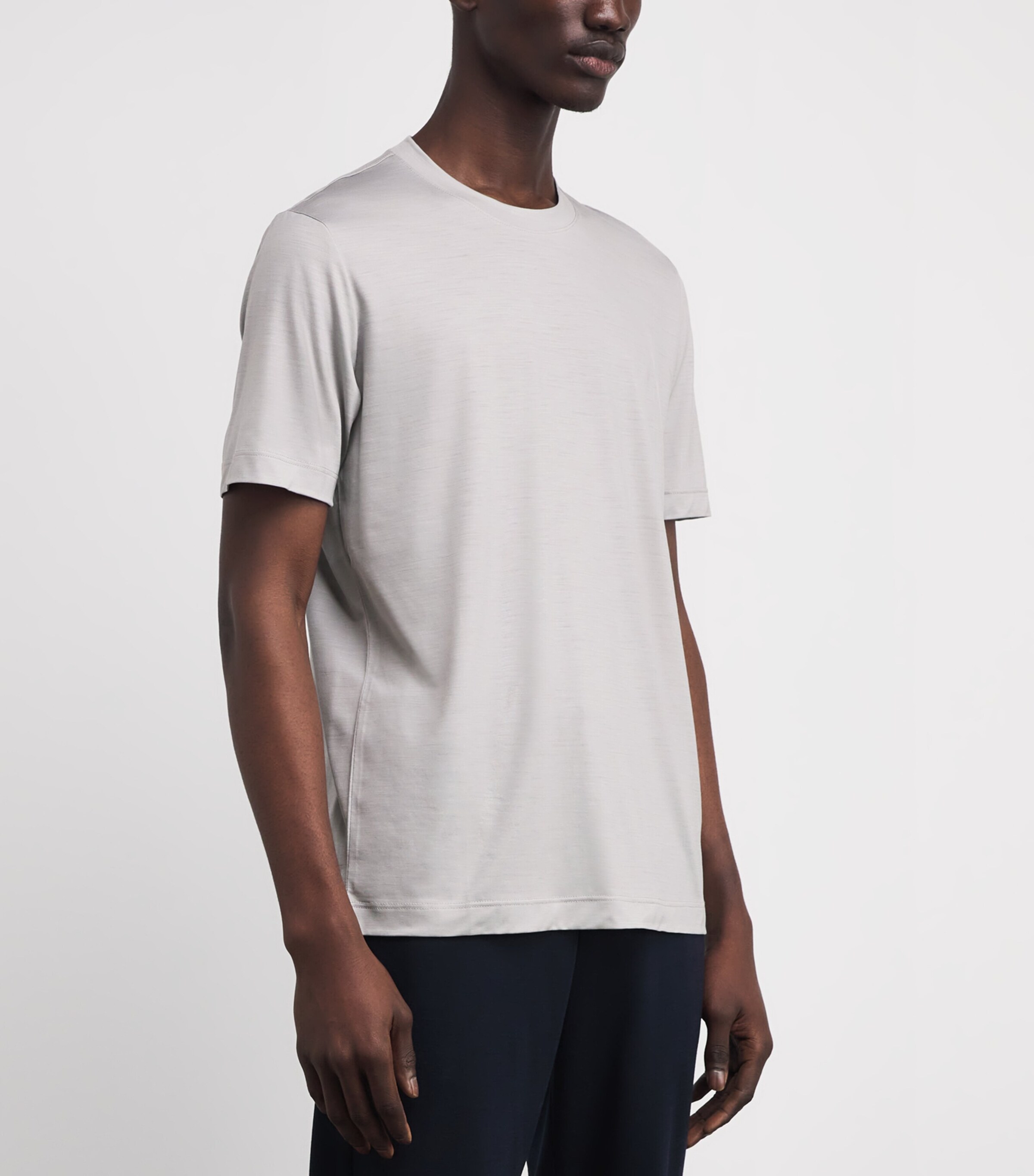 Marco Pescarolo Mens Virgin Wool T-Shirt Ice Image 3