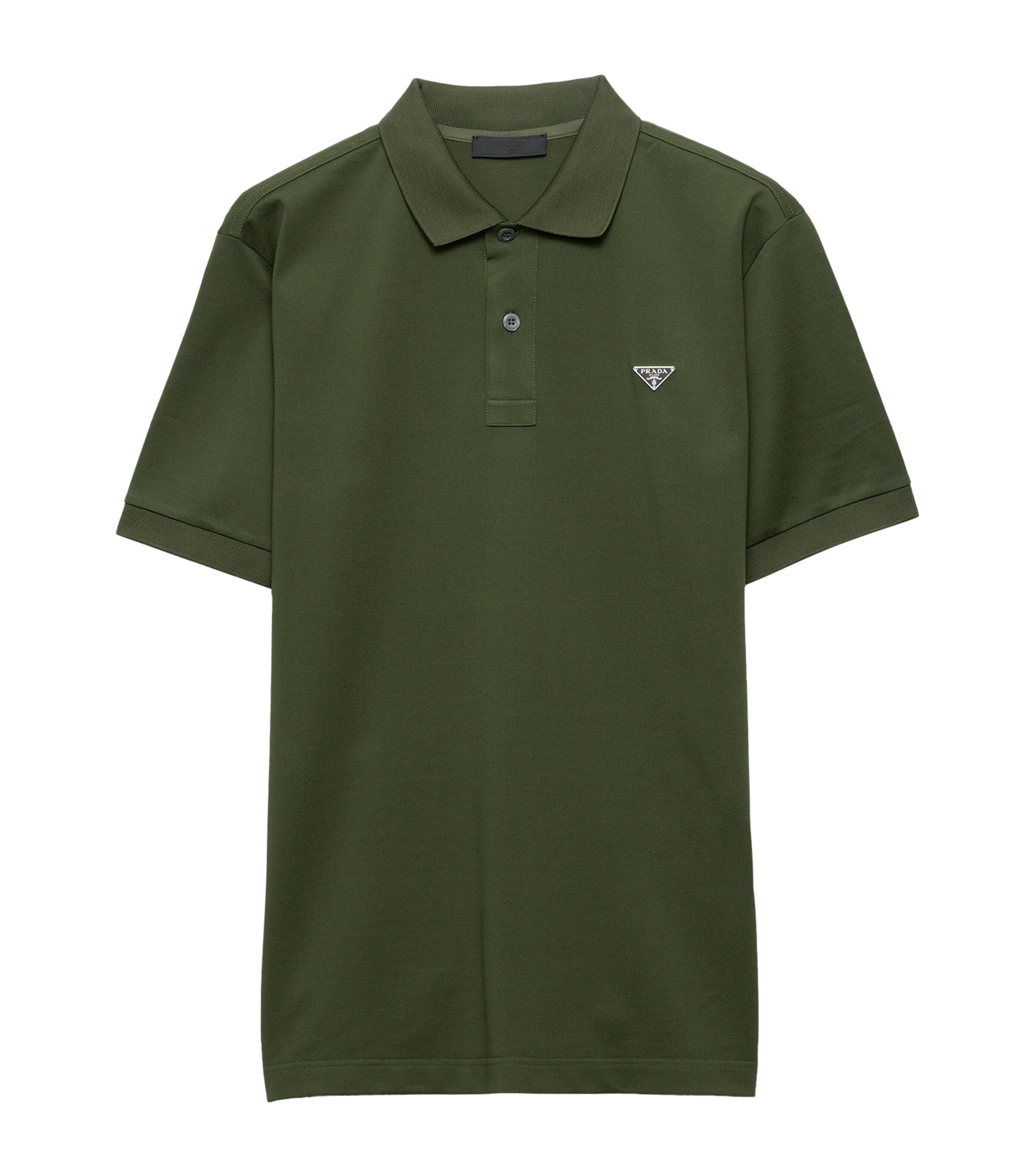 Prada Mens Cotton Piqué Polo Shirt Image 1