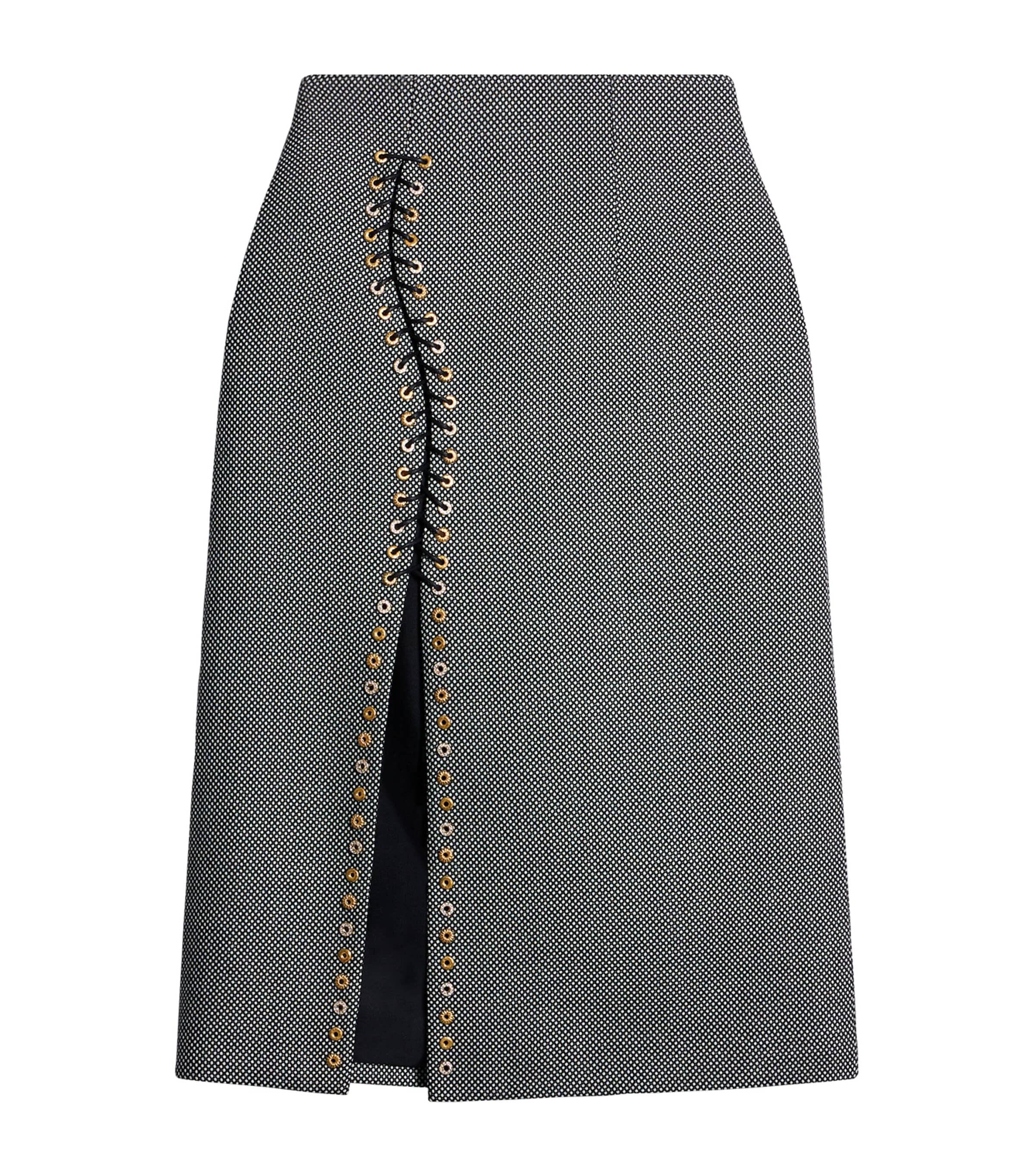 Schiaparelli Womens Asymmetric Split Midi Skirt Grey Image 1