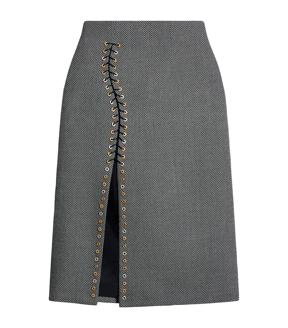 Schiaparelli Womens Asymmetric Split Midi Skirt Grey Image 1