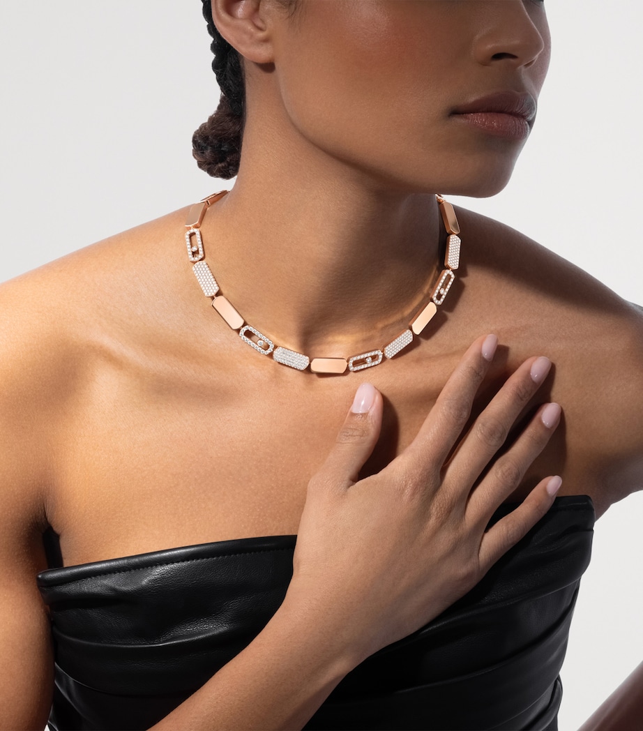 Messika Imperial Move Pink Gold and Diamond Necklace (6.40ct) Pink Gold Image 2