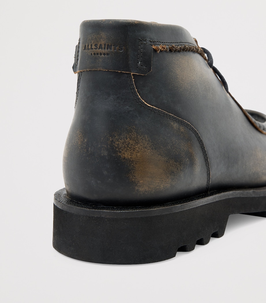 Leather Skiff Boots BLACK/BROWN Image 6