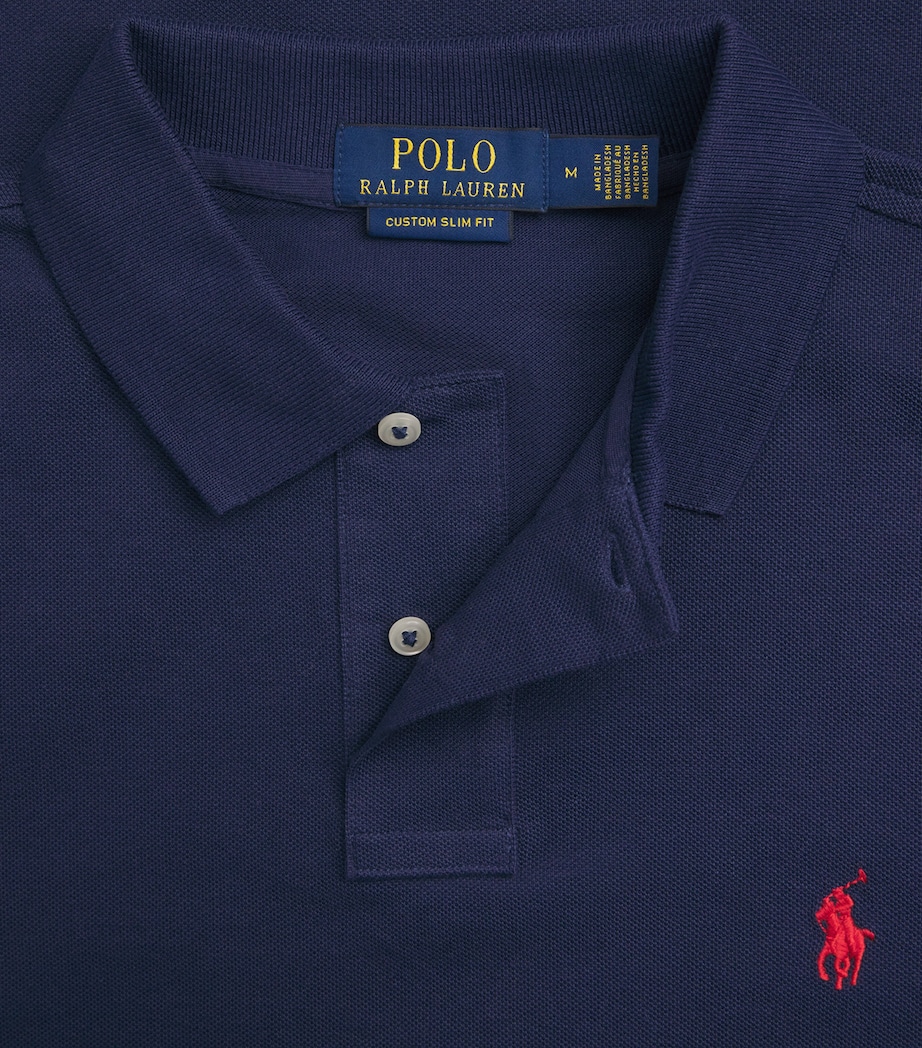 Polo Ralph Lauren Mens Cotton Long-Sleeve Polo Shirt Navy Image 5