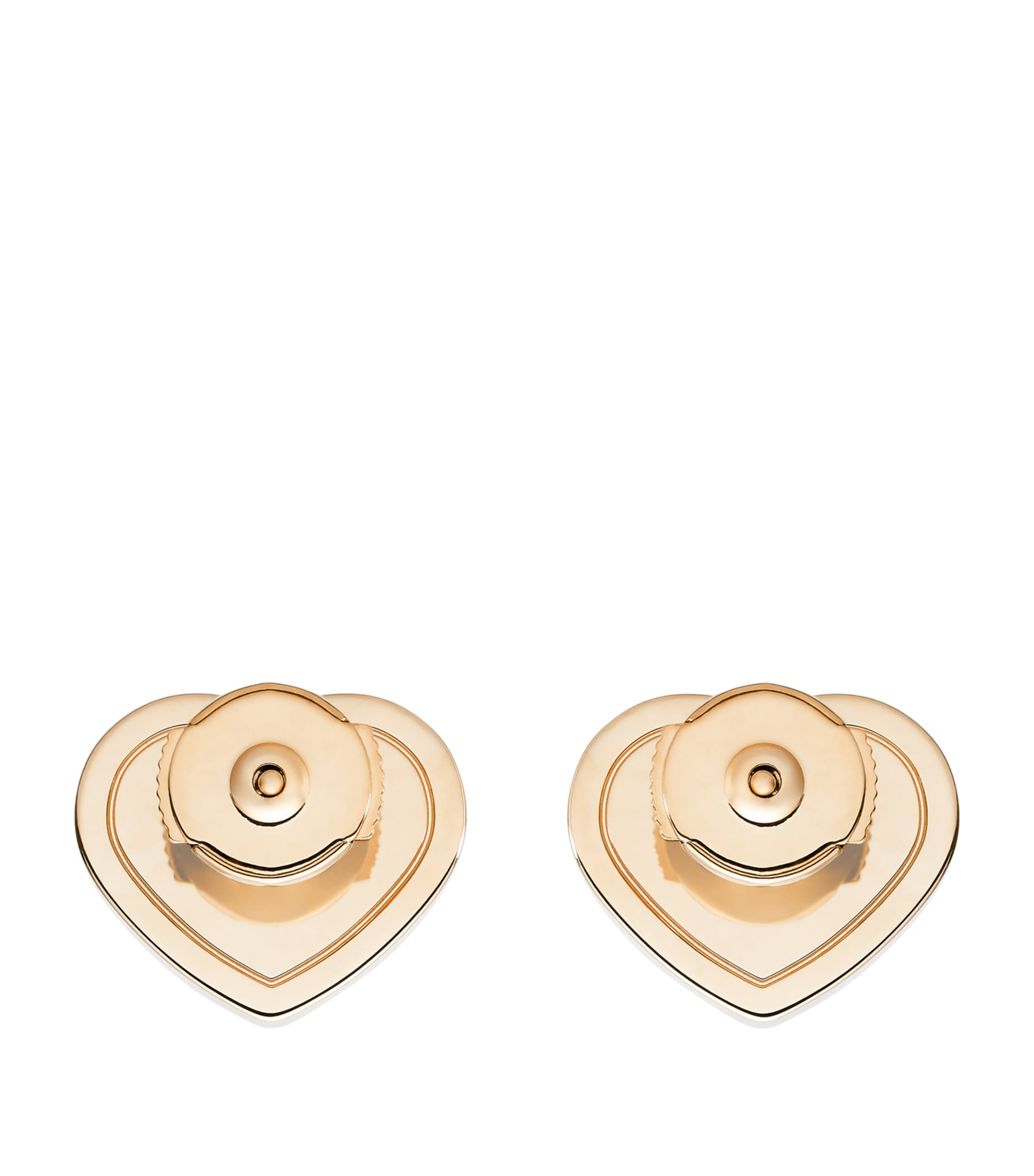 Rose Gold and Mother-of-Pearl Happy Hearts Stud Earrings 18K ROSE GOLD Image 2