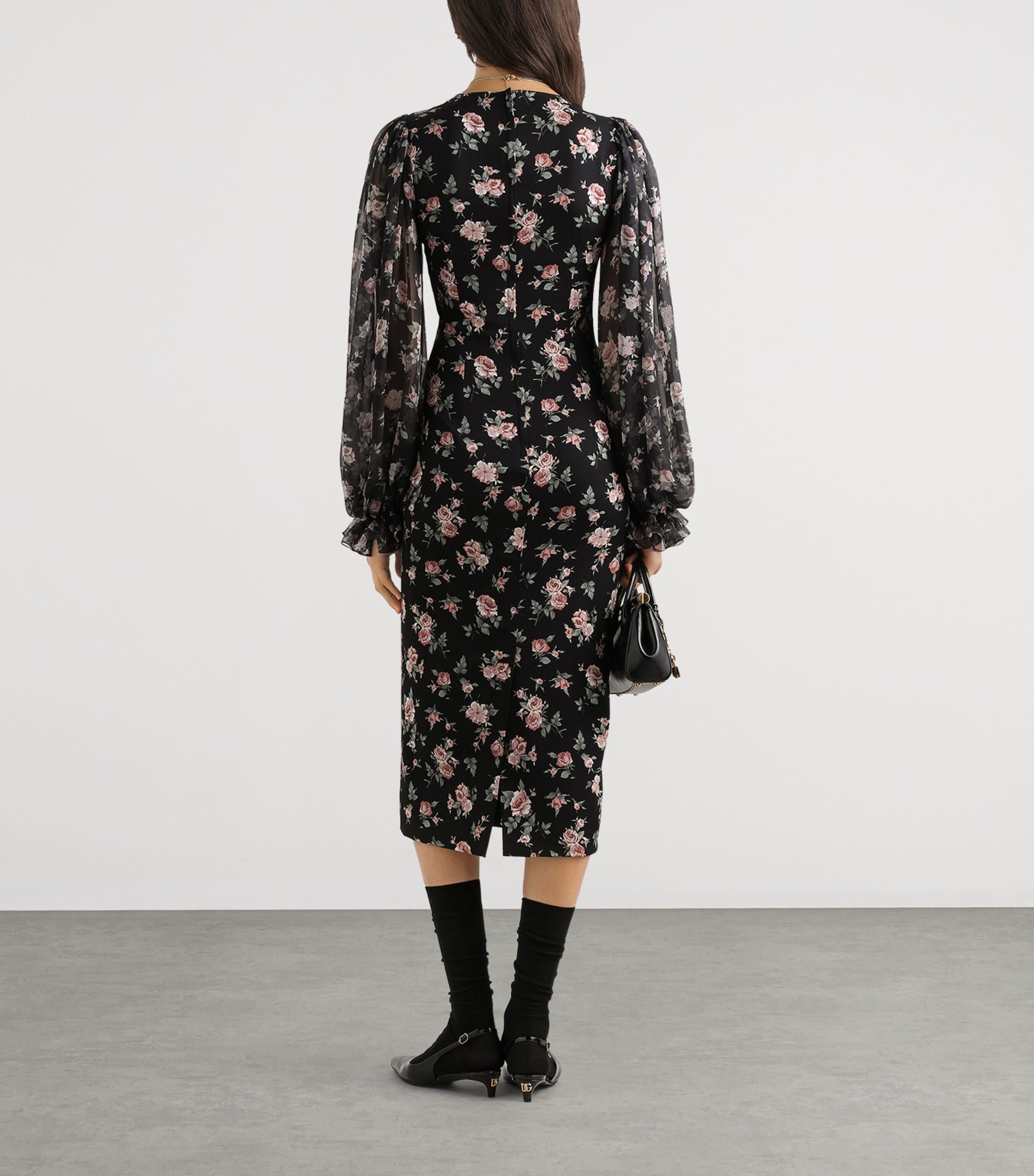 Stretch-Silk Floral Maxi Dress HN5XQ-ROSE Image 3