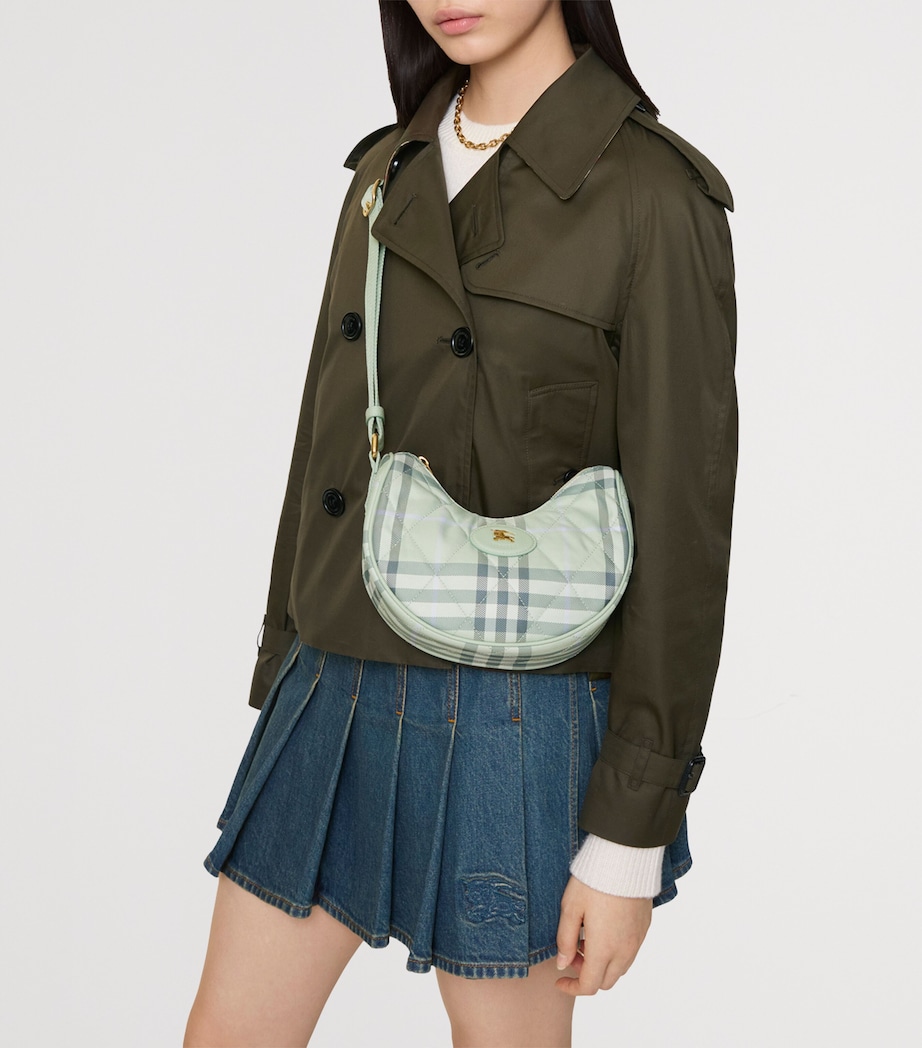 Check Horseshoe Cross-Body Bag SEAFOAM GREEN Image 5