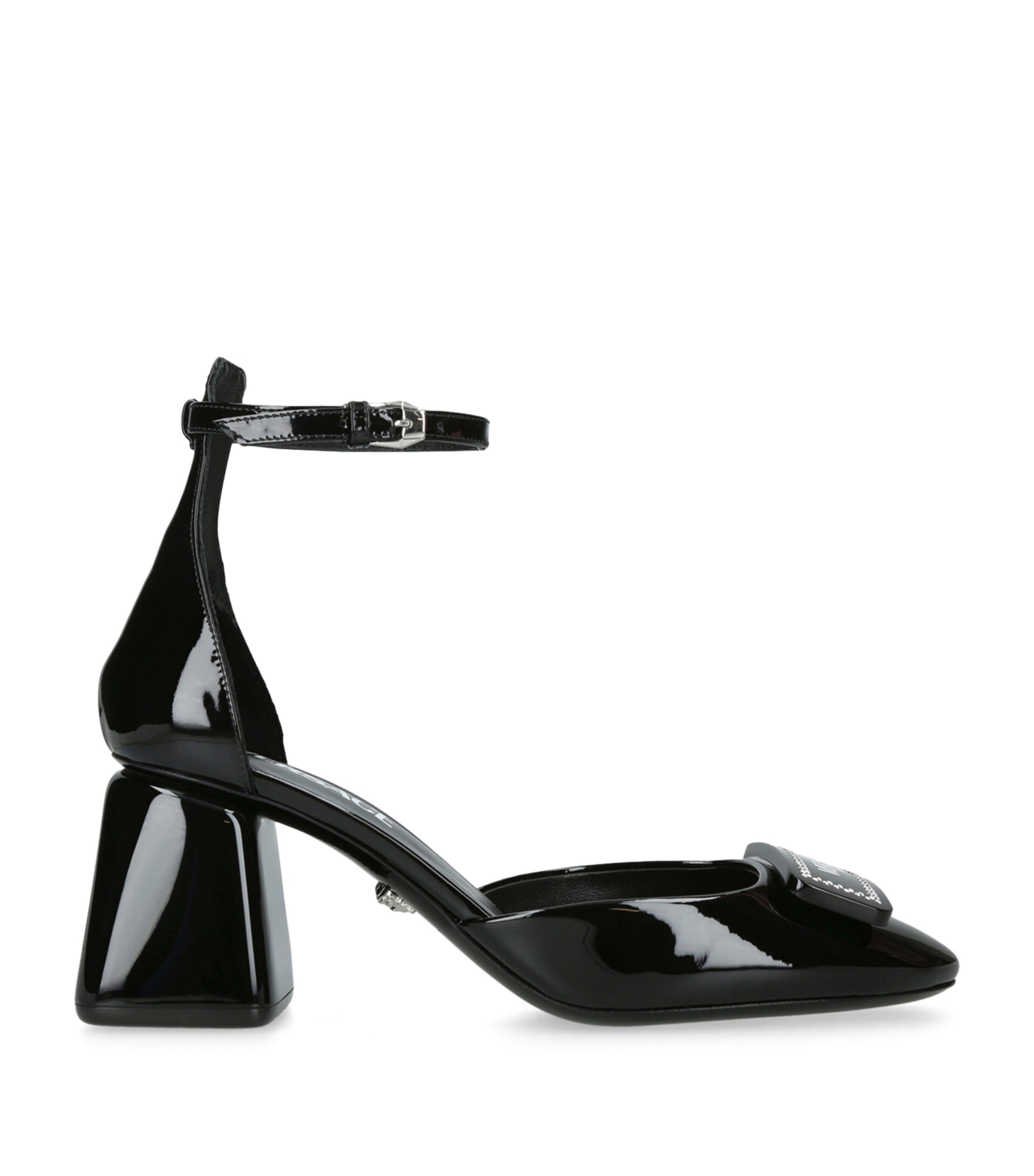 Versace Patent Leather D’Orsay Pumps 70 Black Image 1