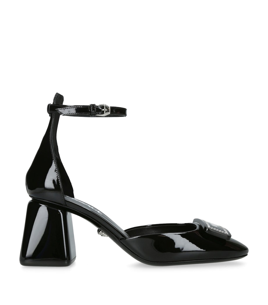 Versace Patent Leather D’Orsay Pumps 70 Black Image 1