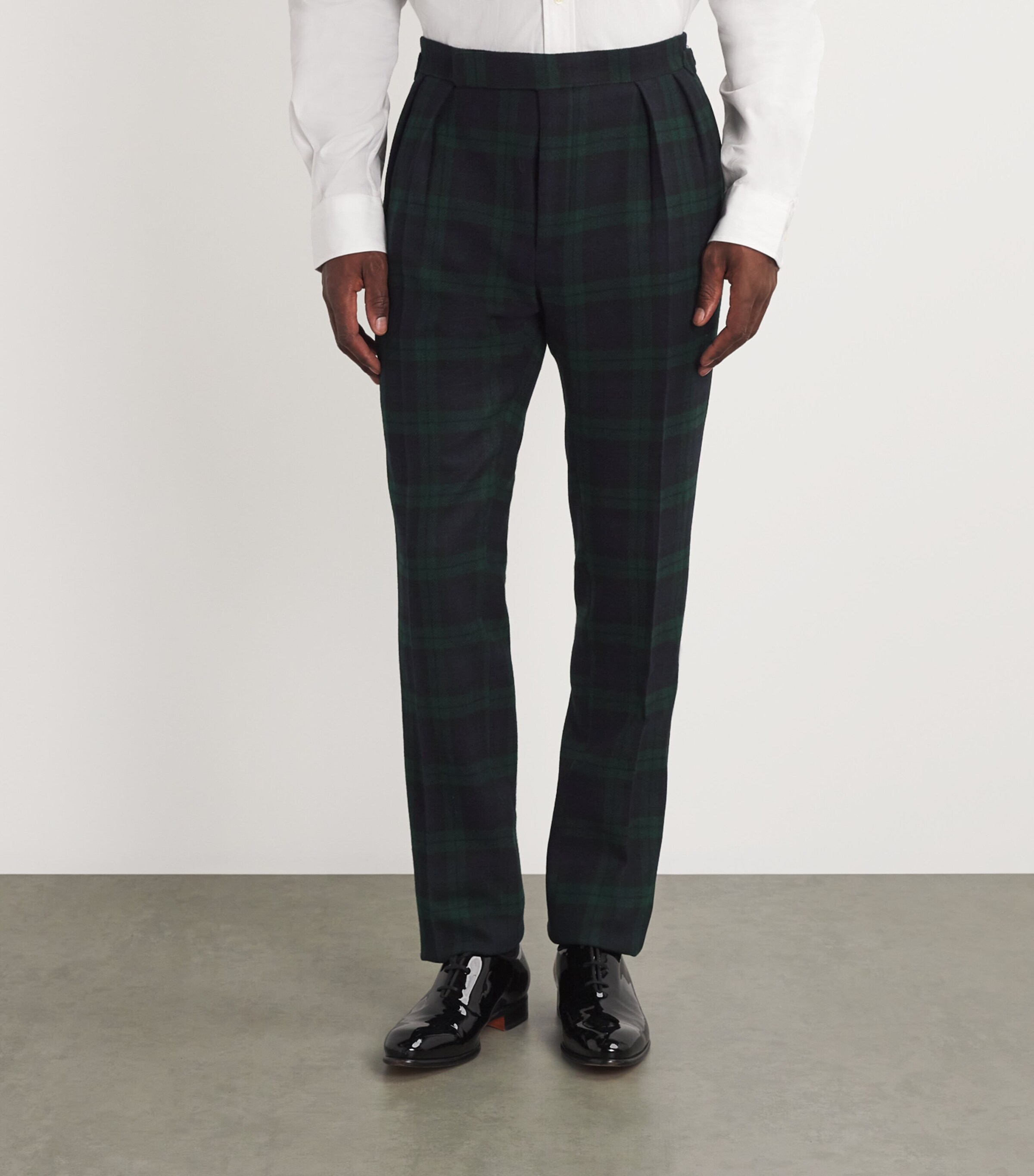 Wool Tartan 2-Piece Suit BLACK Image 6